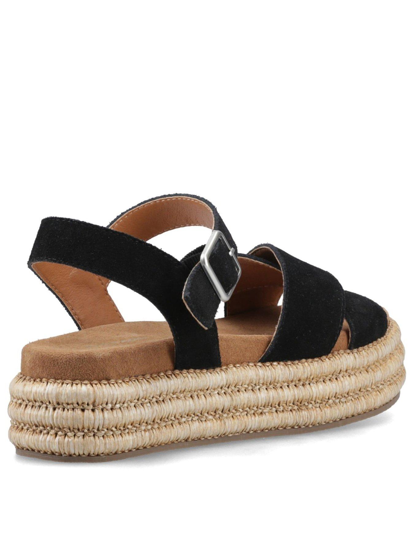 Image 4 of 7 of Hush Puppies Rosa Raffia Sandal-black