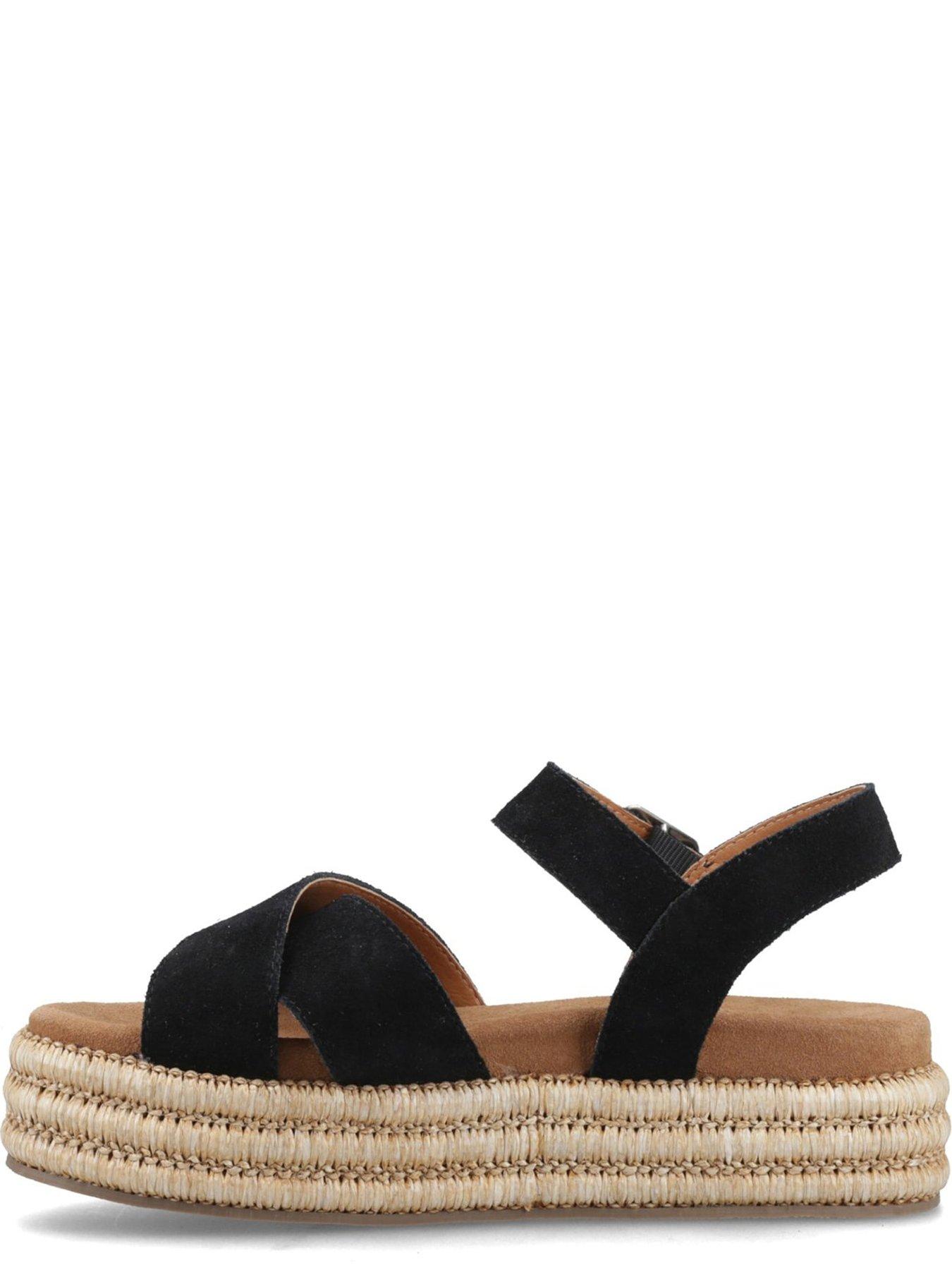 Image 5 of 7 of Hush Puppies Rosa Raffia Sandal-black