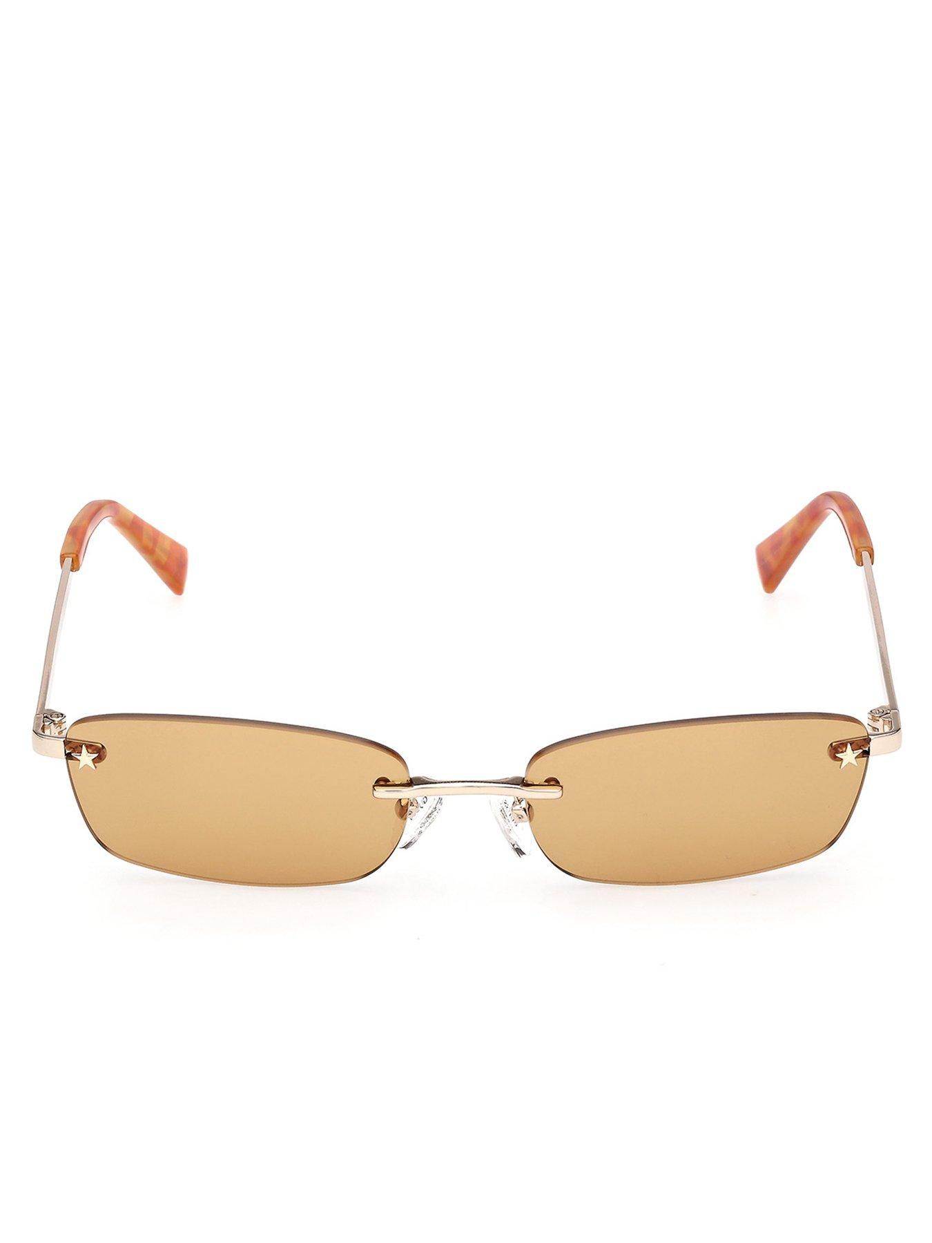 Image 2 of 5 of Guess Jeans Rectangular Metal Sunglasses - Gold