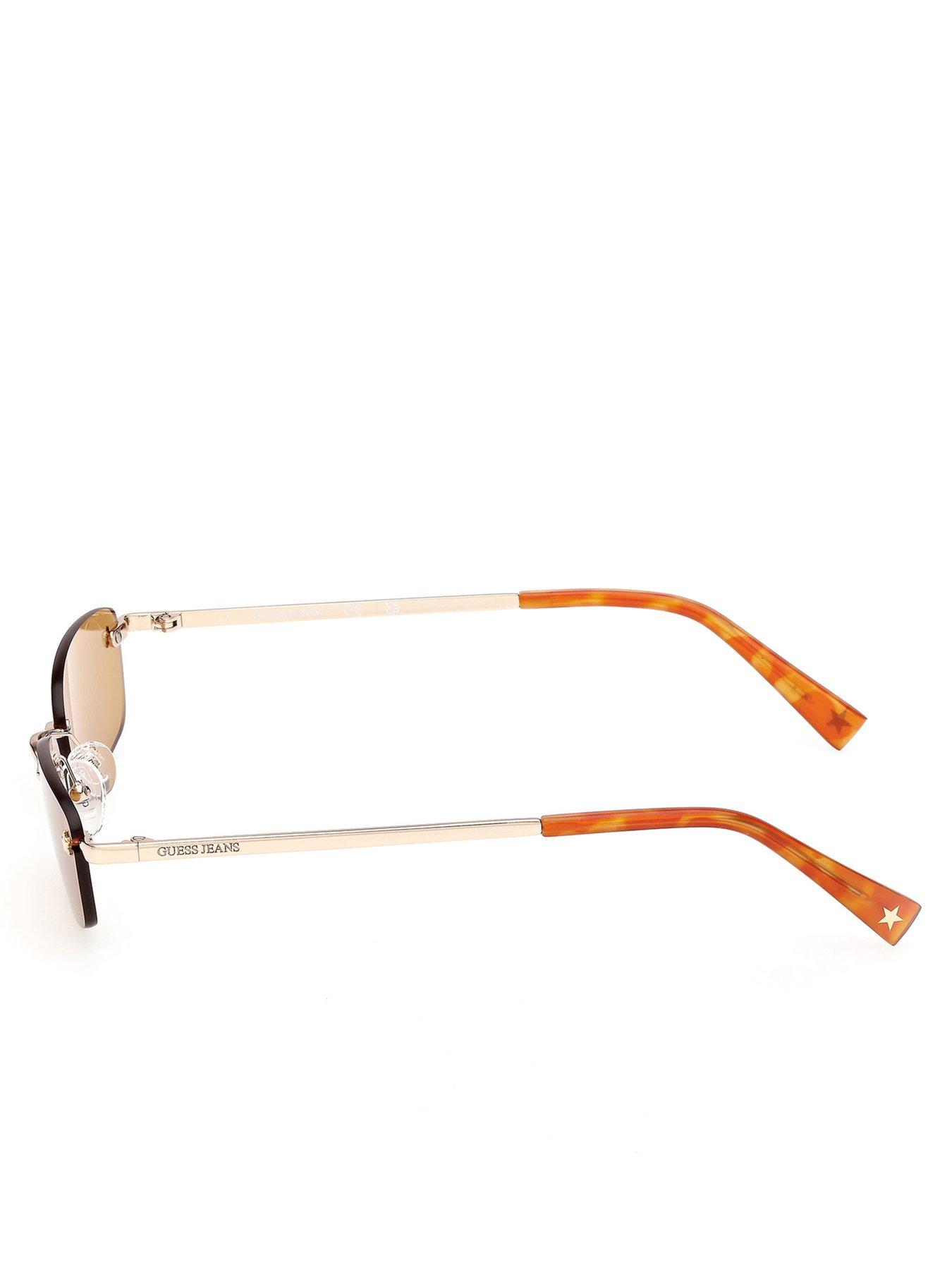 Image 3 of 5 of Guess Jeans Rectangular Metal Sunglasses - Gold