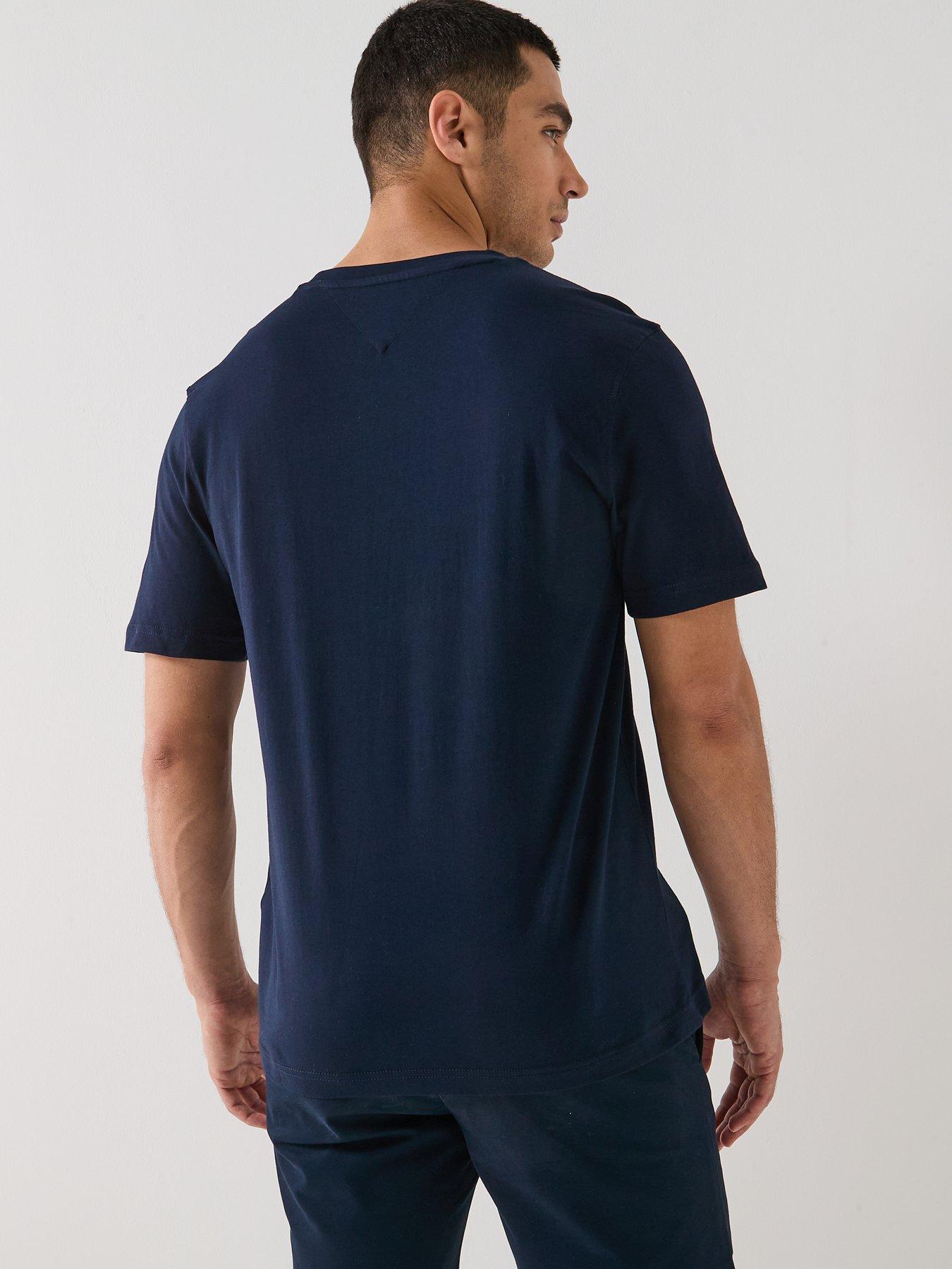 Image 2 of 6 of Tommy Hilfiger Short Sleeve Crew Neck Logo T-Shirt - Beige