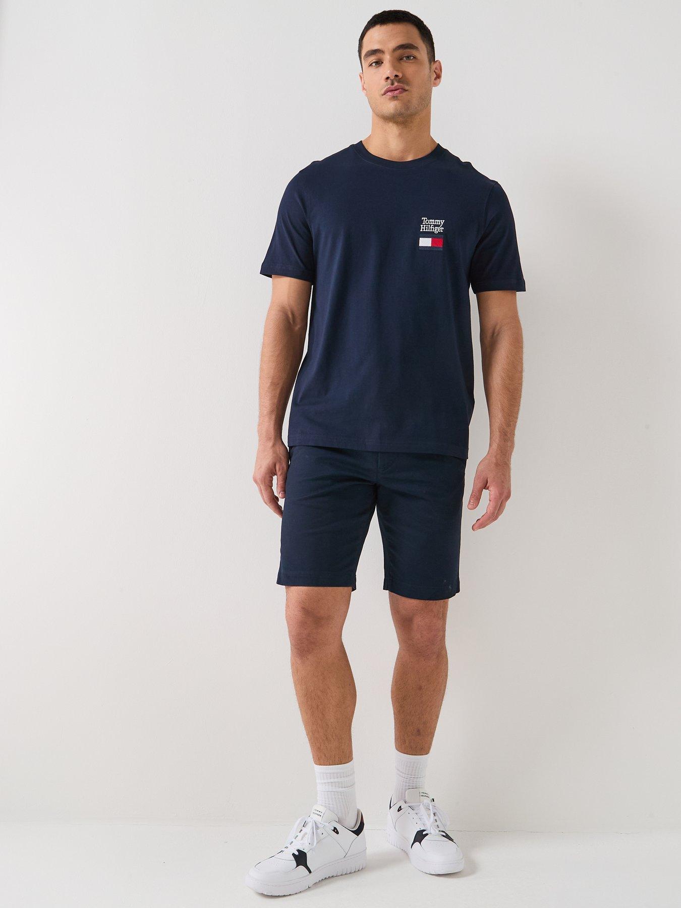Image 3 of 6 of Tommy Hilfiger Short Sleeve Crew Neck Logo T-Shirt - Beige