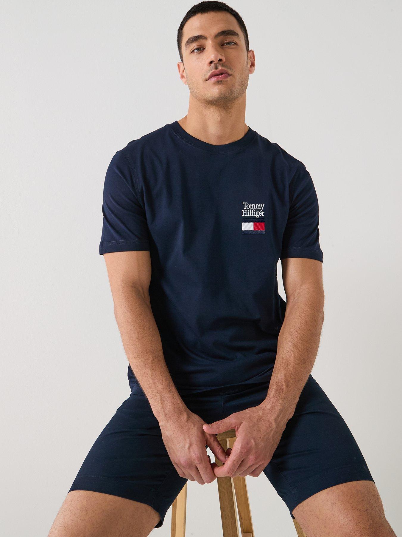 Image 4 of 6 of Tommy Hilfiger Short Sleeve Crew Neck Logo T-Shirt - Beige