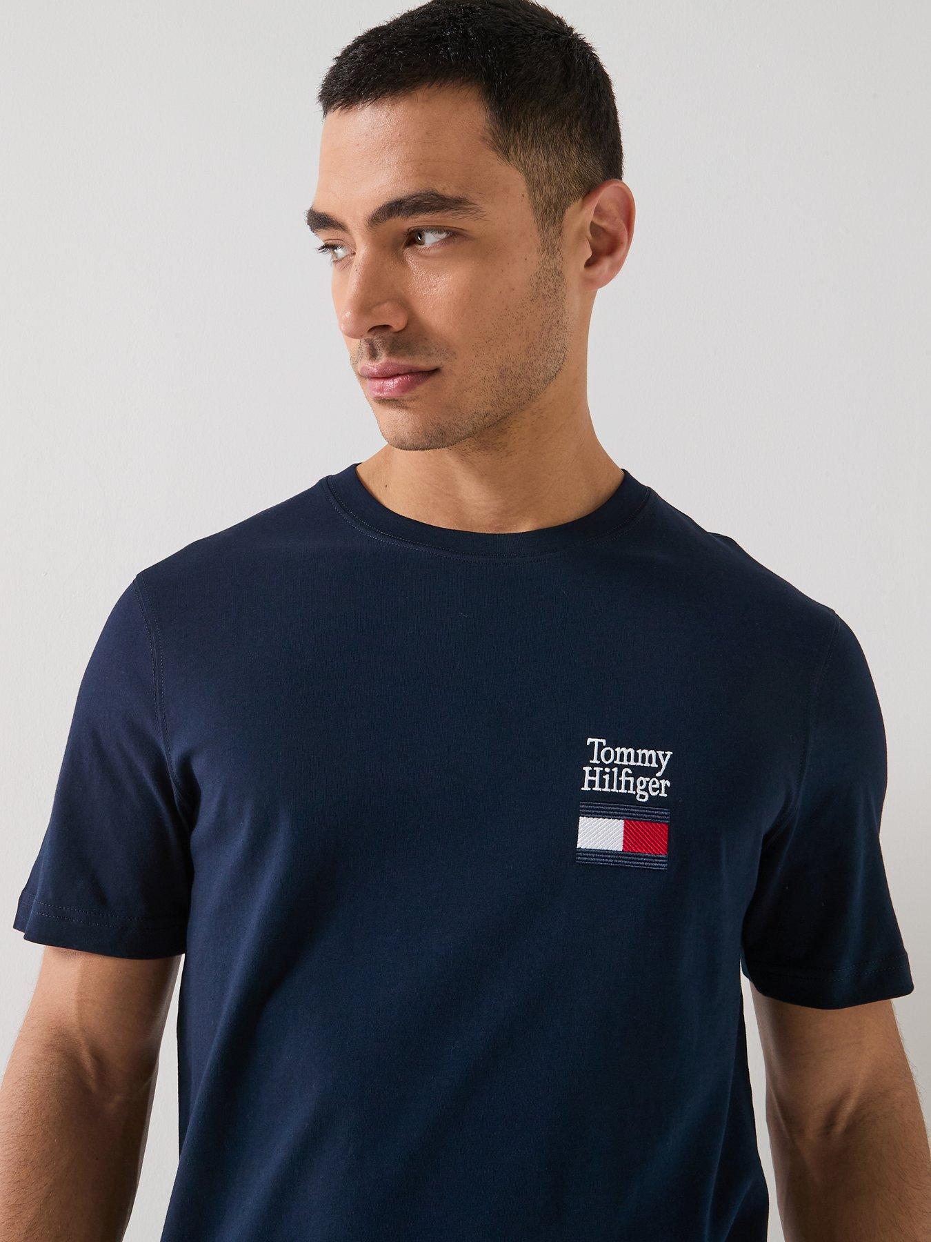 Image 5 of 6 of Tommy Hilfiger Short Sleeve Crew Neck Logo T-Shirt - Beige