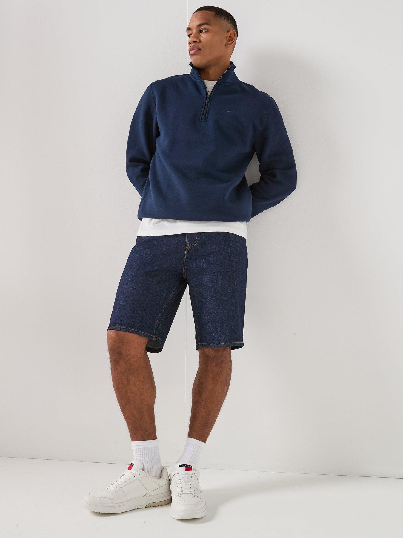  image of tommy-jeans-14-zip-sweatshirt-navy