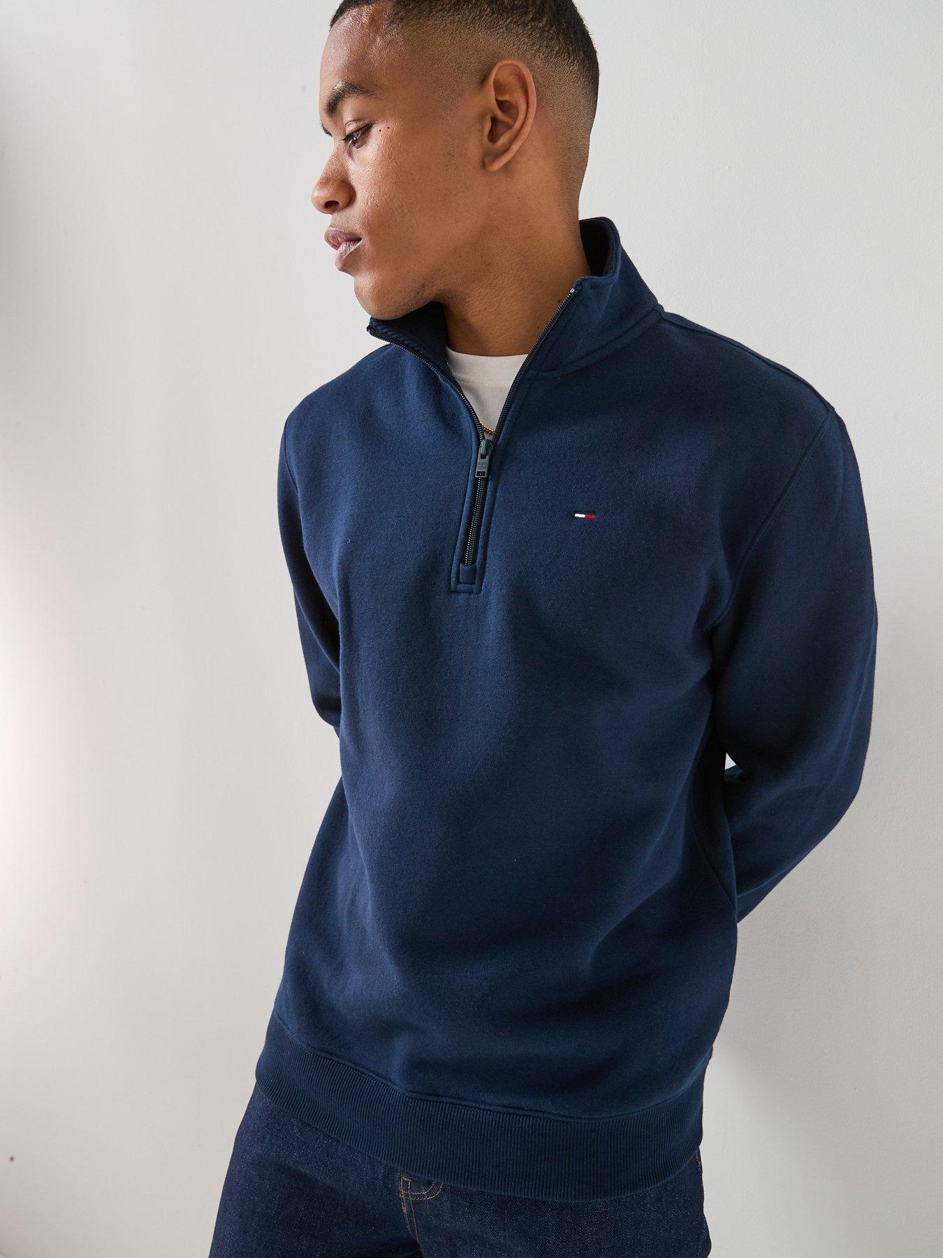  image of tommy-jeans-14-zip-sweatshirt-navy