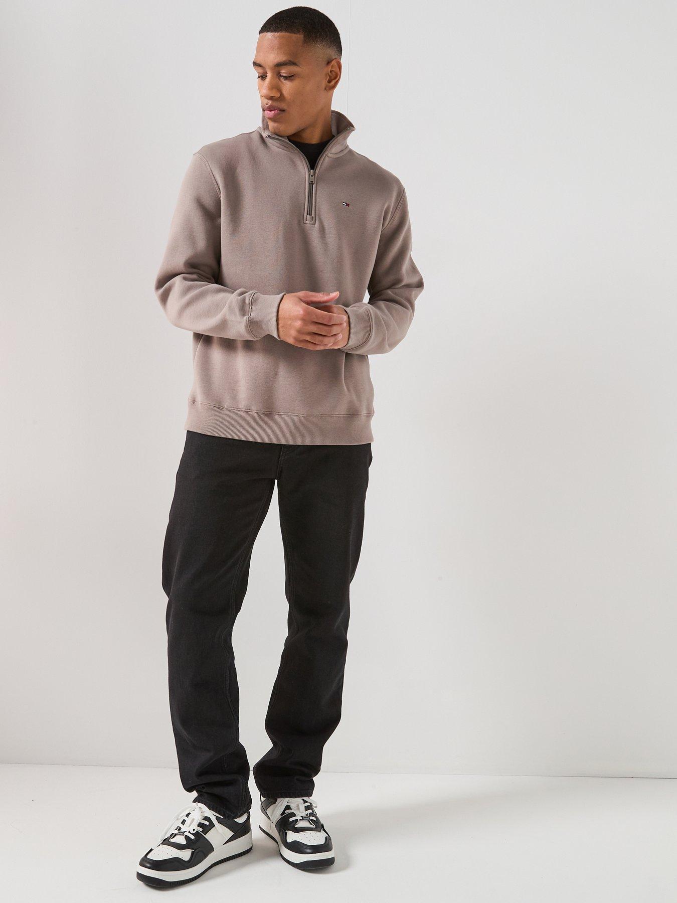 Image 3 of 5 of Tommy Jeans 1/4 Zip Sweatshirt - Brown