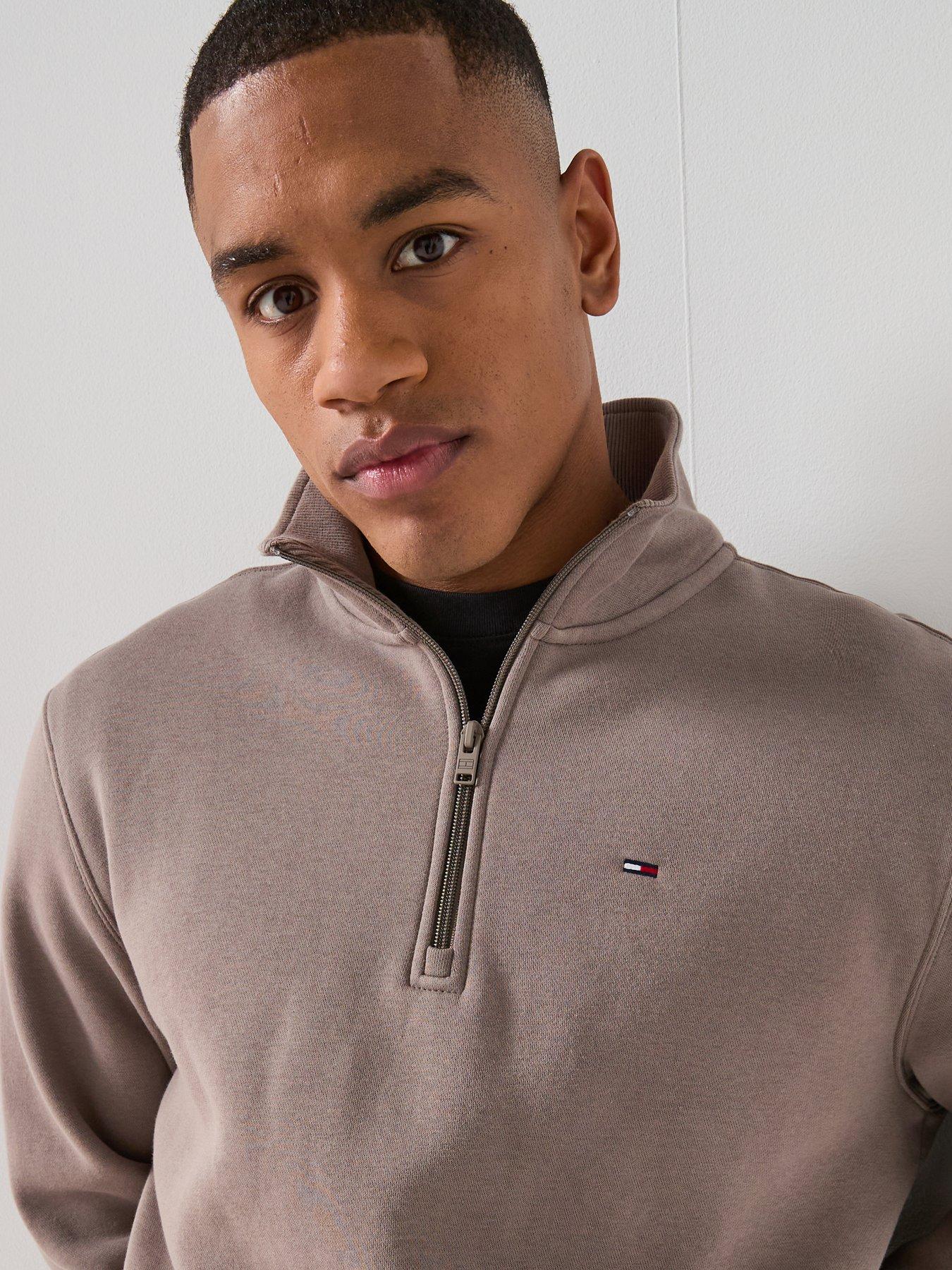 Image 4 of 5 of Tommy Jeans 1/4 Zip Sweatshirt - Brown