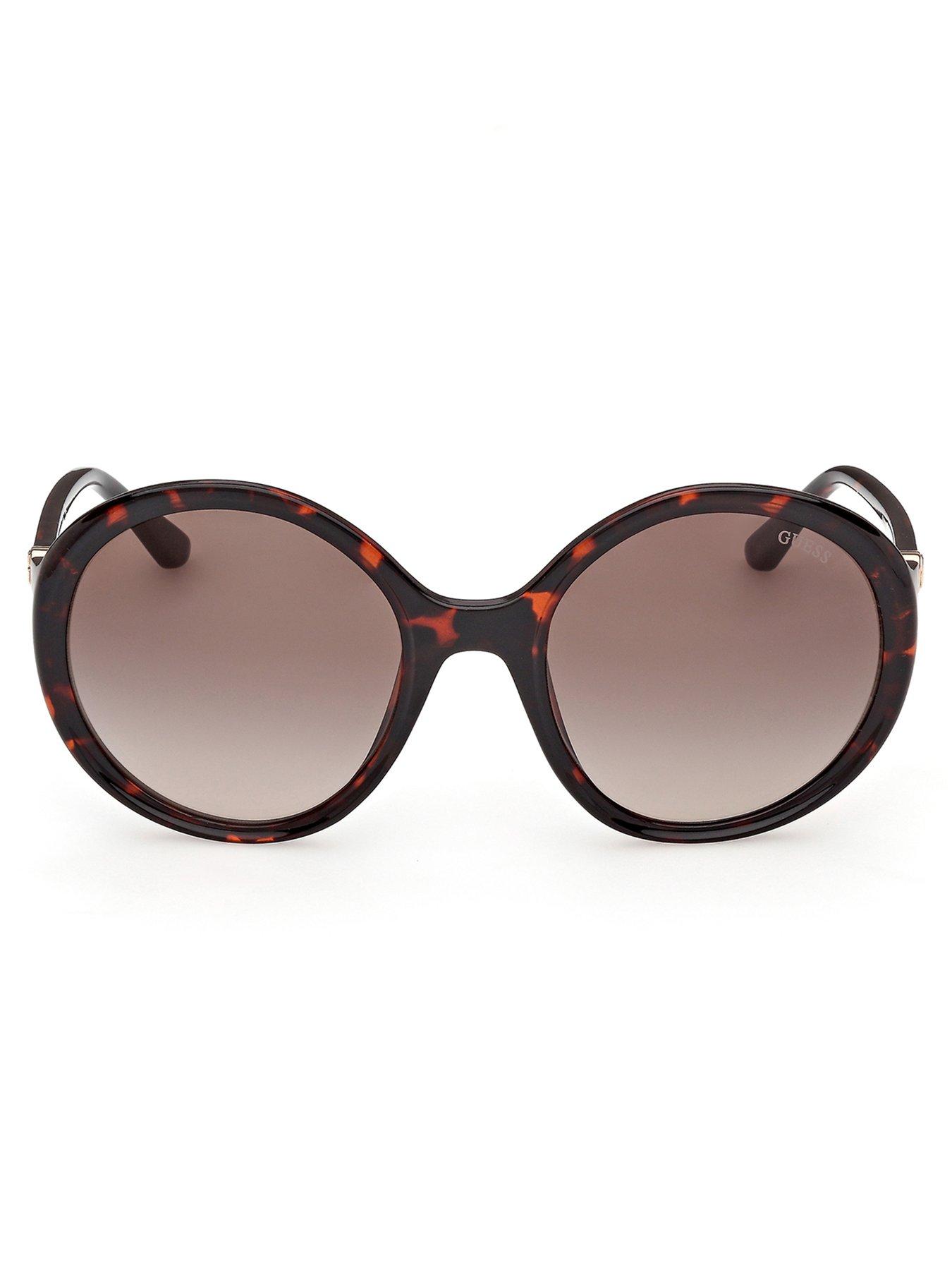 Image 2 of 5 of Guess Round Sunglasses - Dark Havana
