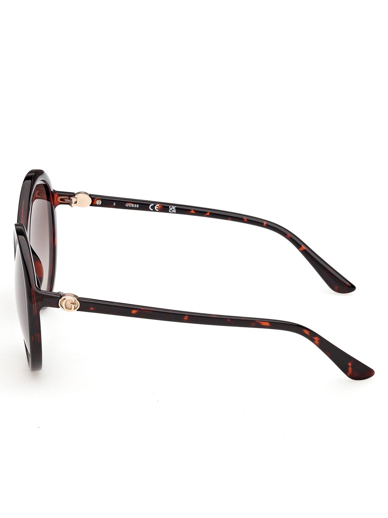 Image 3 of 5 of Guess Round Sunglasses - Dark Havana