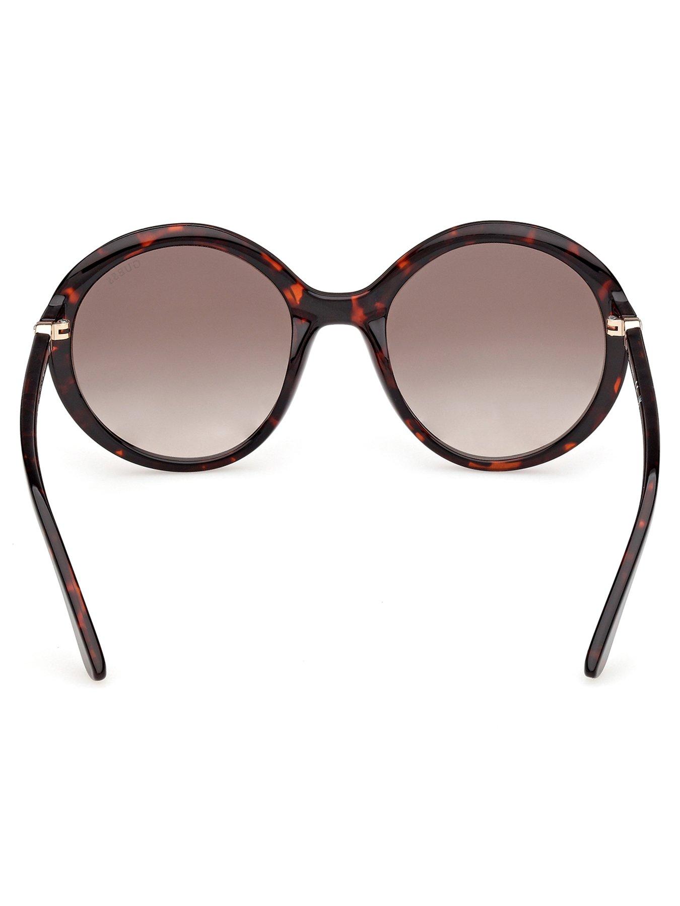 Image 4 of 5 of Guess Round Sunglasses - Dark Havana