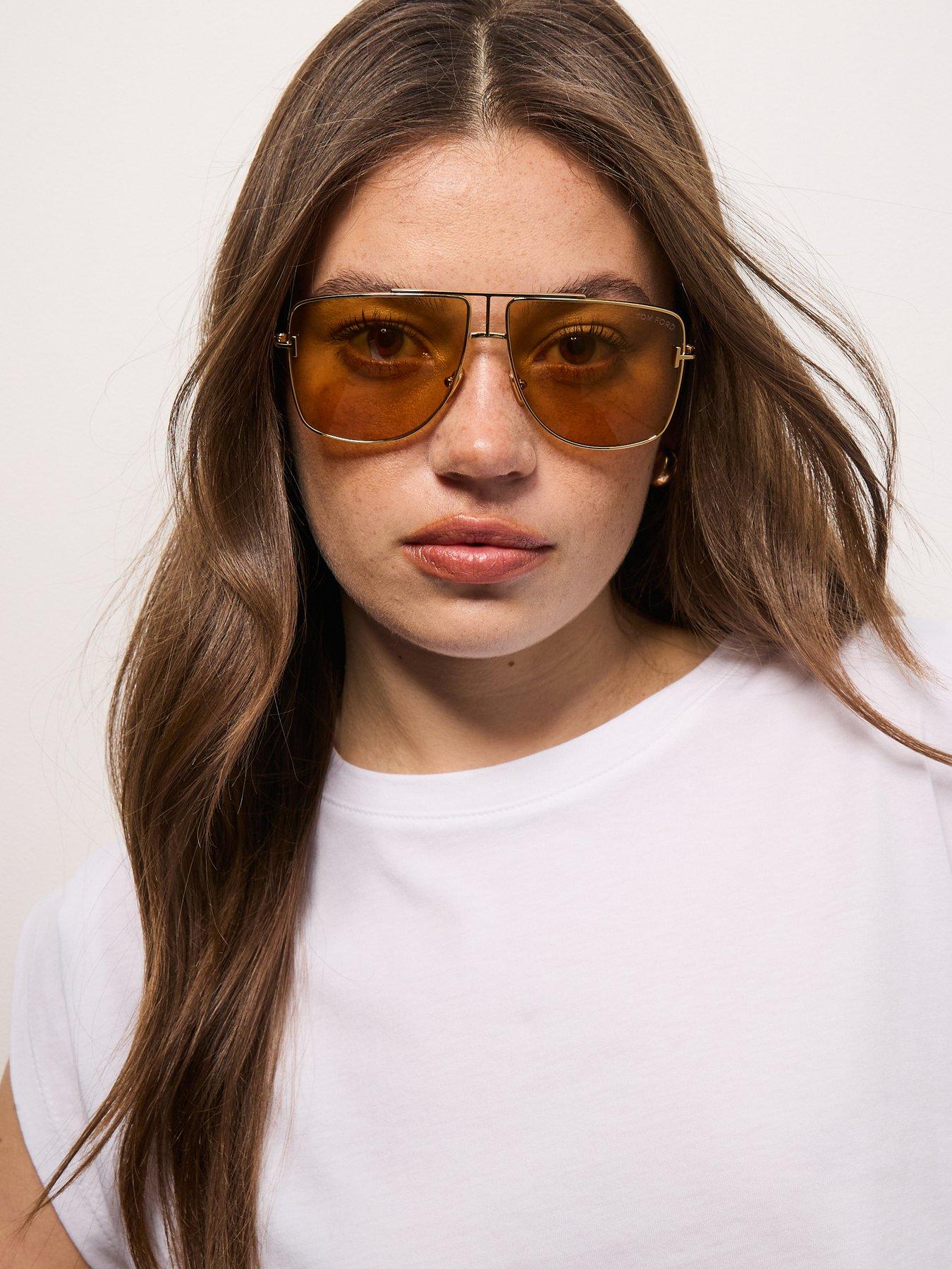 Tom Ford Eliott Navigator Sunglasses - Shiny Deep Gold