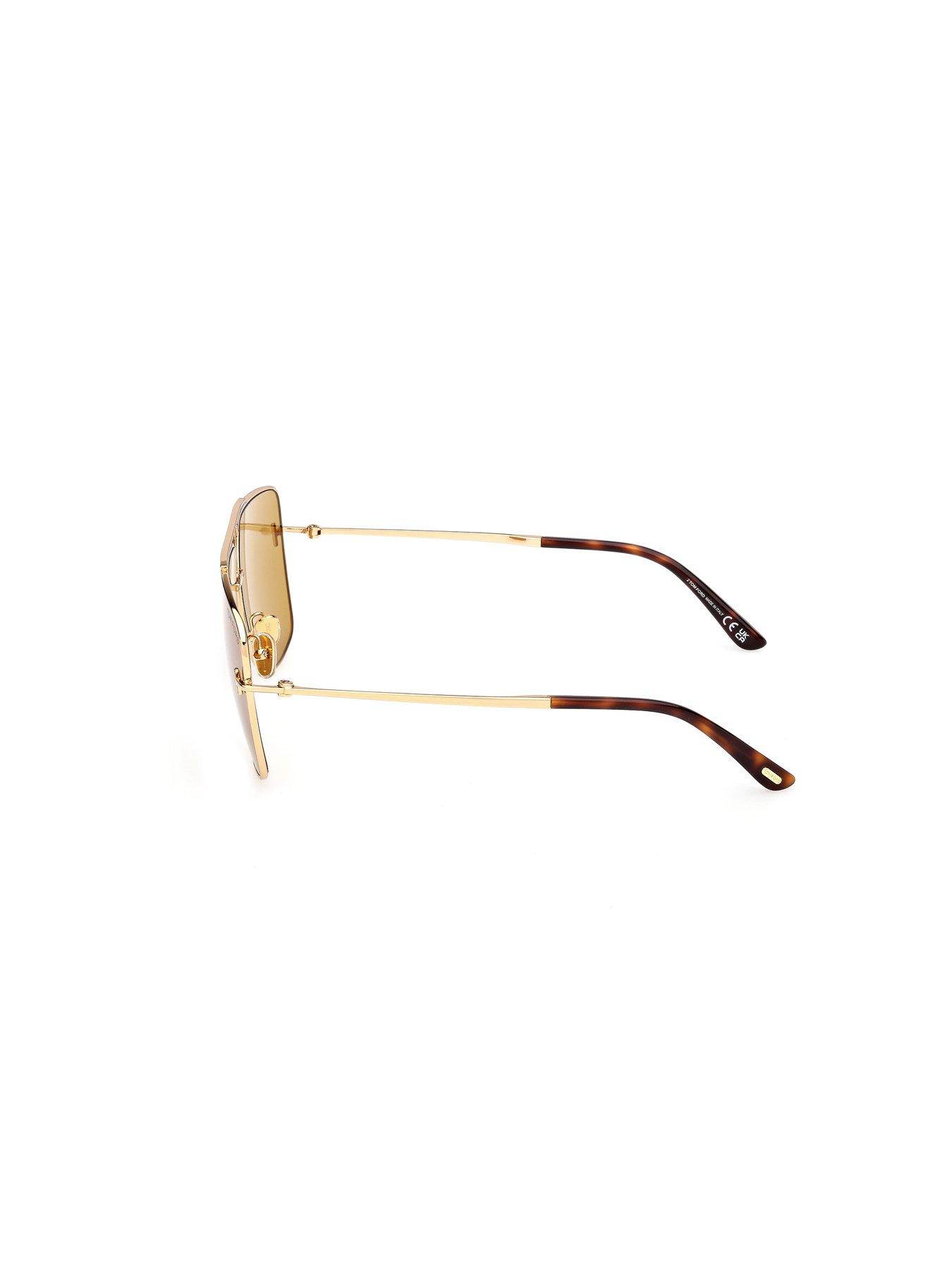  image of tom-ford-eliott-navigator-sunglasses-shiny-deep-gold