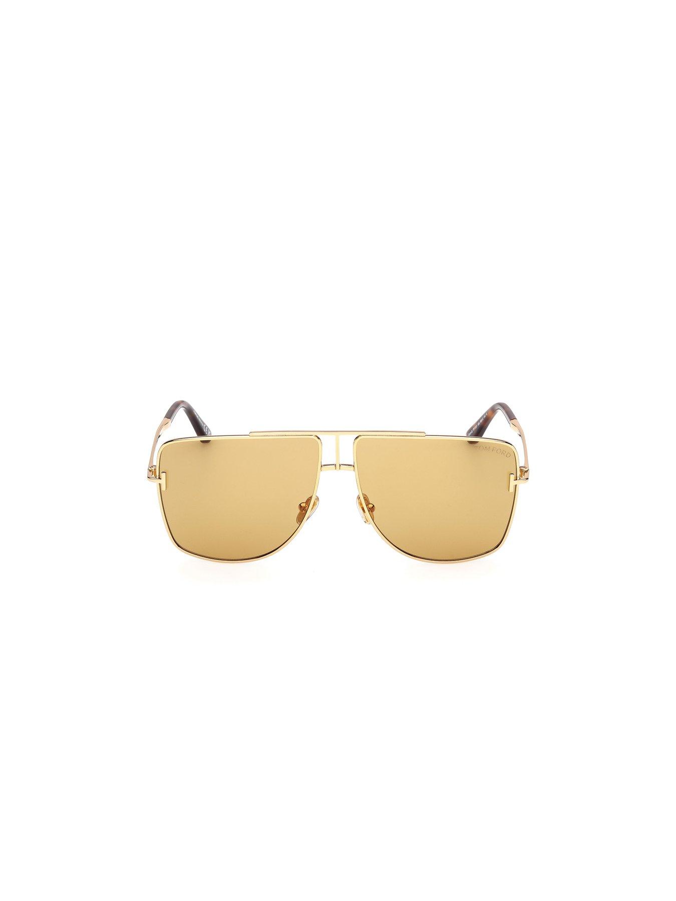  image of tom-ford-eliott-navigator-sunglasses-shiny-deep-gold