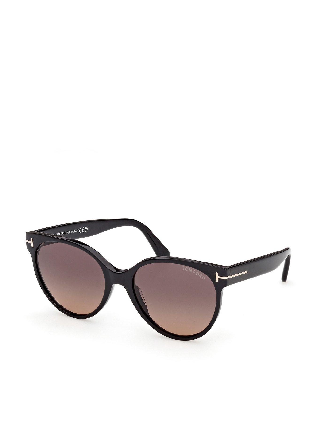 Tom Ford Tallulah Round Sunglasses - Shiny Black
