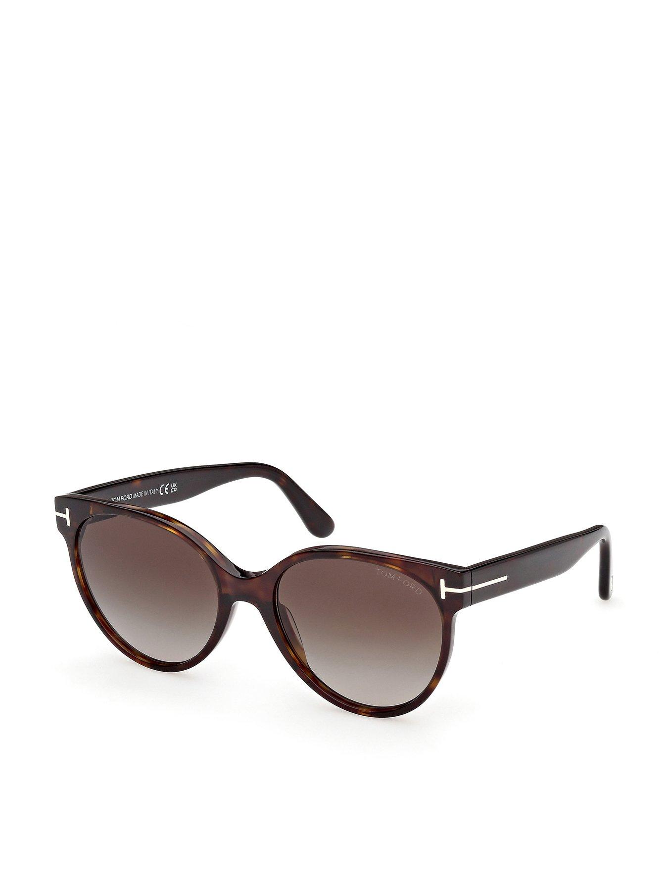 Image 2 of 7 of Tom Ford Tallulah Round Sunglasses - Dark Havana