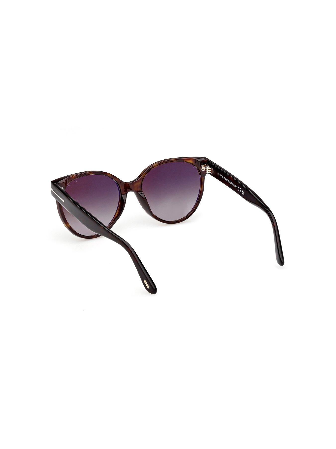 Image 4 of 7 of Tom Ford Tallulah Round Sunglasses - Dark Havana