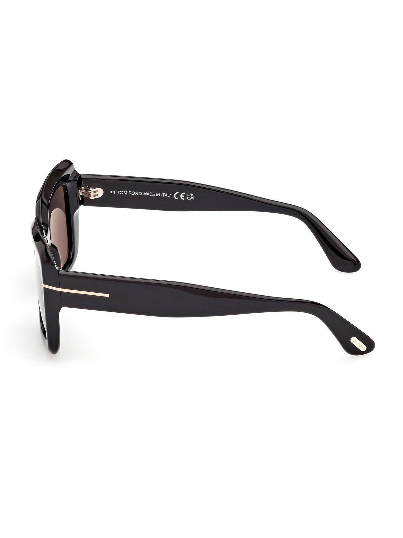  image of tom-ford-leila-rectangular-sunglasses-black