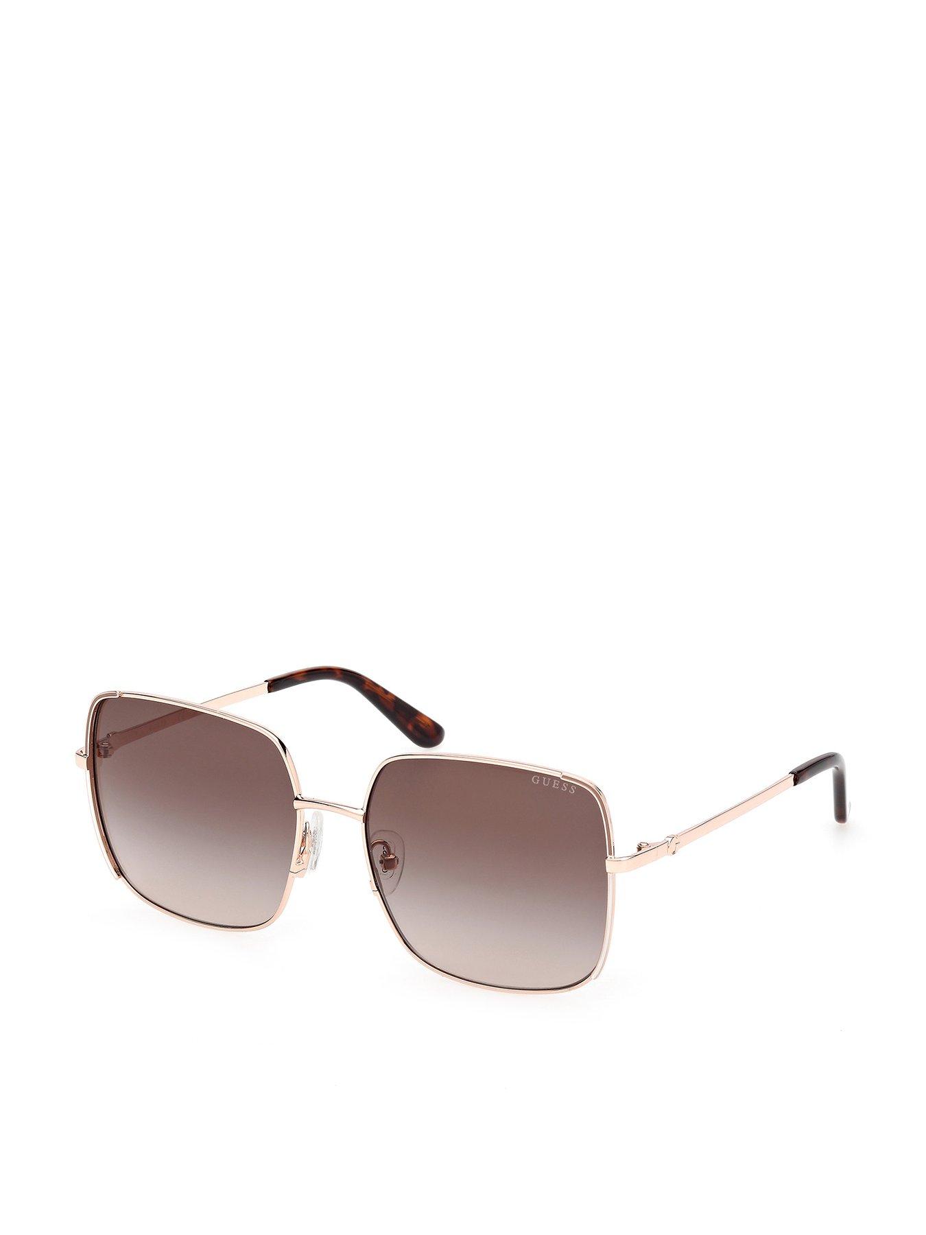Guess Square Sunglasses - Shiny Rose Gold