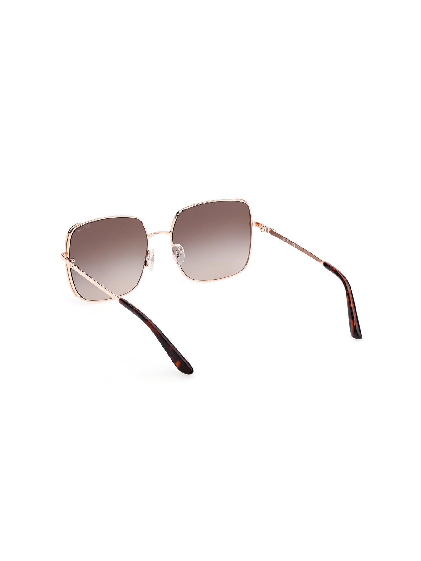Image 3 of 7 of Guess Square Sunglasses - Shiny Rose Gold - Pink