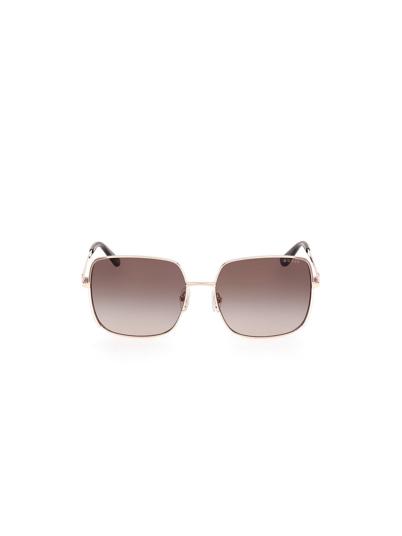 Image 6 of 7 of Guess Square Sunglasses - Shiny Rose Gold - Pink