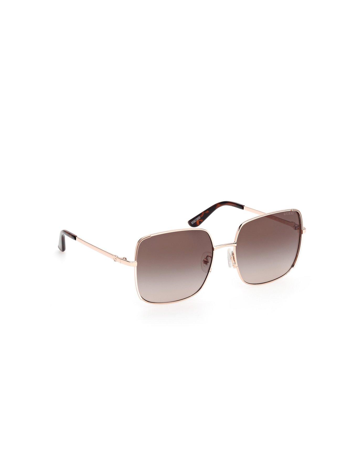 Image 7 of 7 of Guess Square Sunglasses - Shiny Rose Gold - Pink