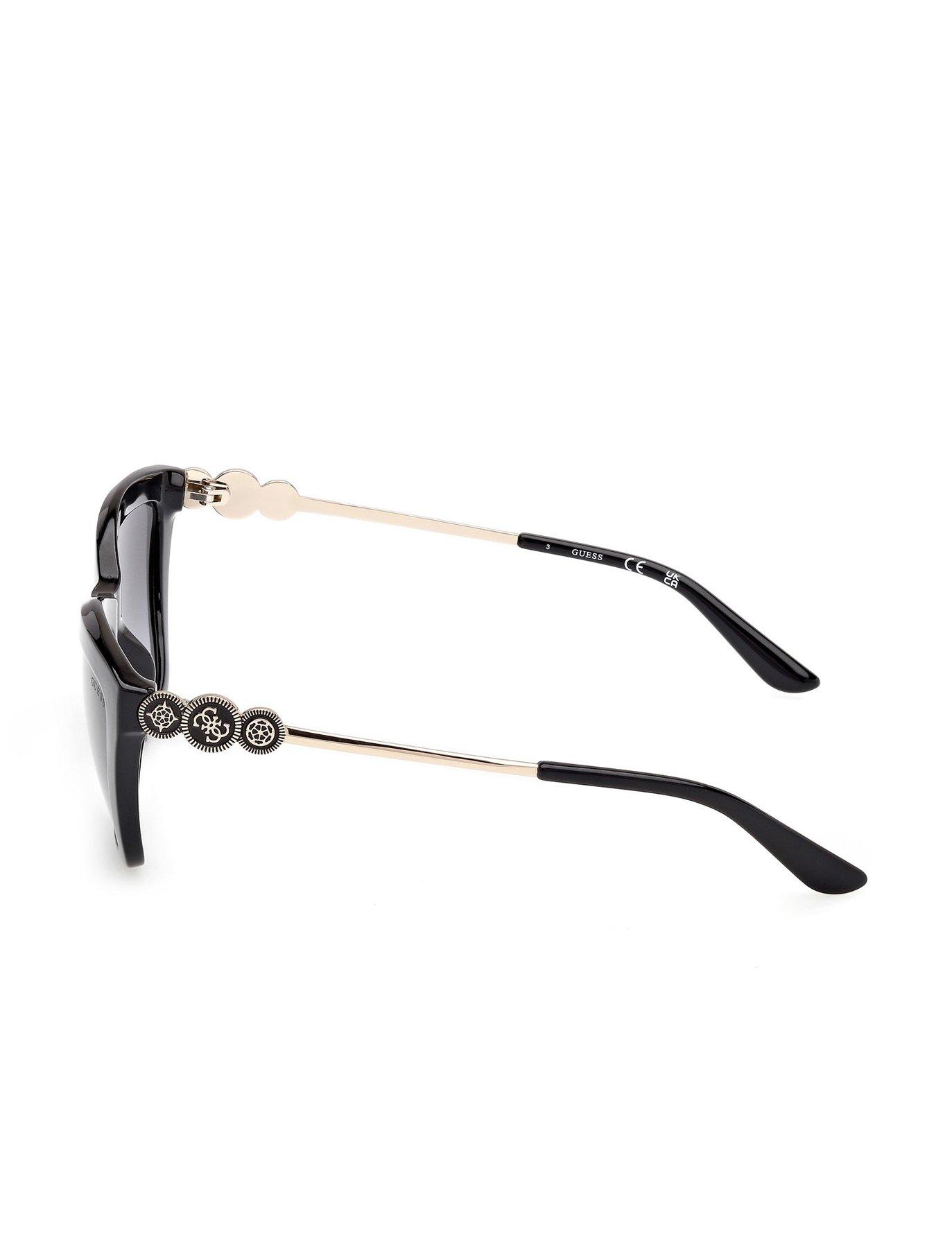 back image of guess-rectangular-sunglasses-black
