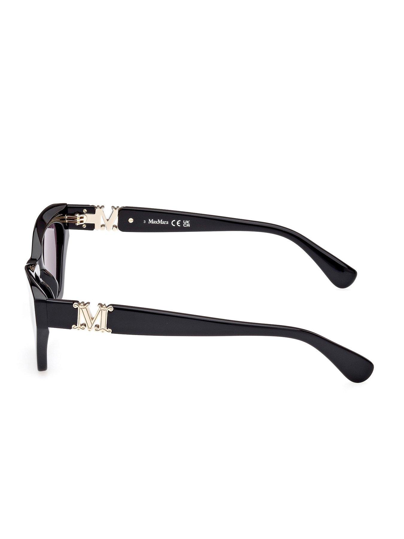 Image 2 of 6 of Max Mara Emme 13 Cat Eye Sunglasses - Black