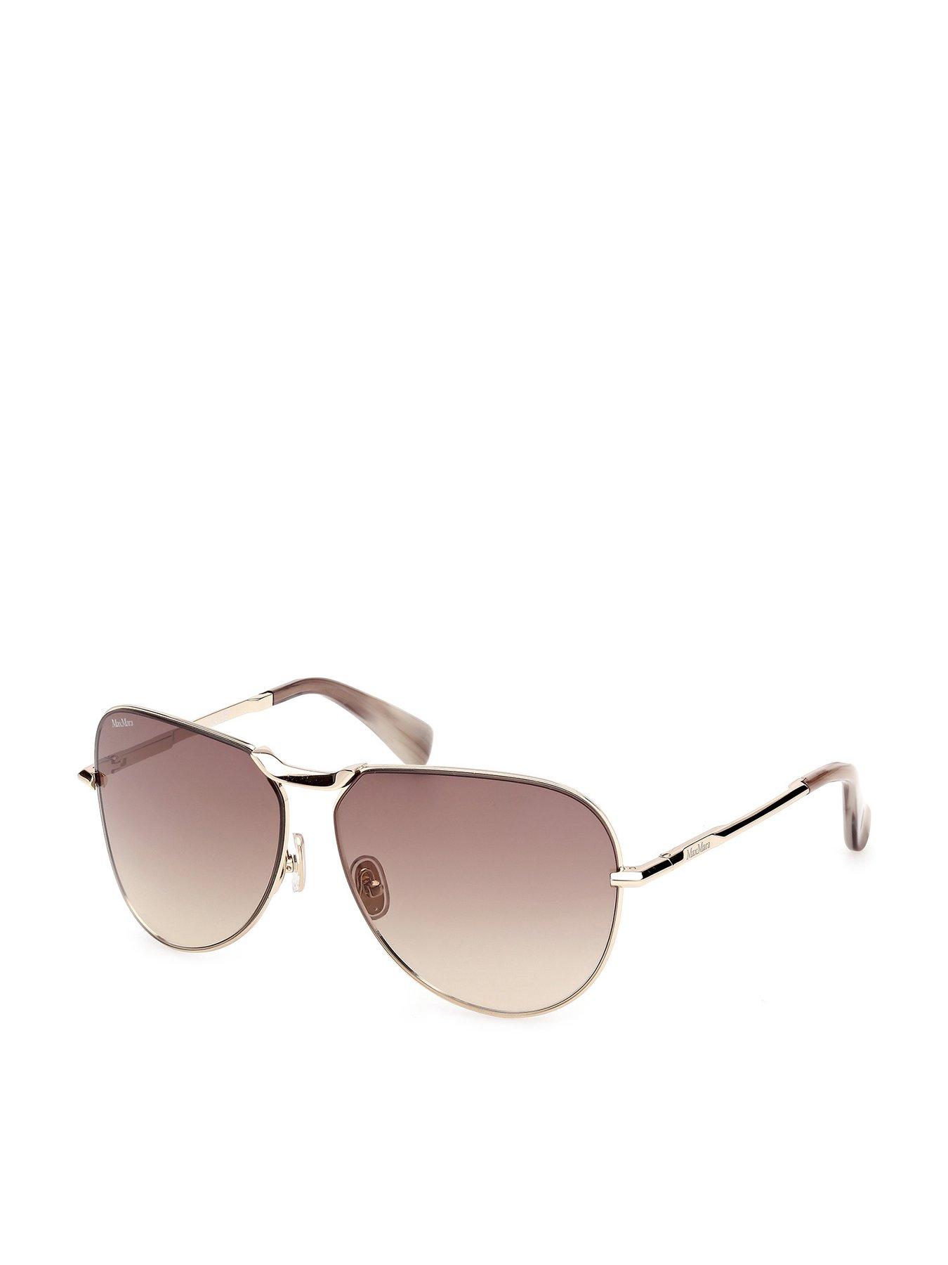  image of max-mara-miller-2-pilot-sunglasses-gold