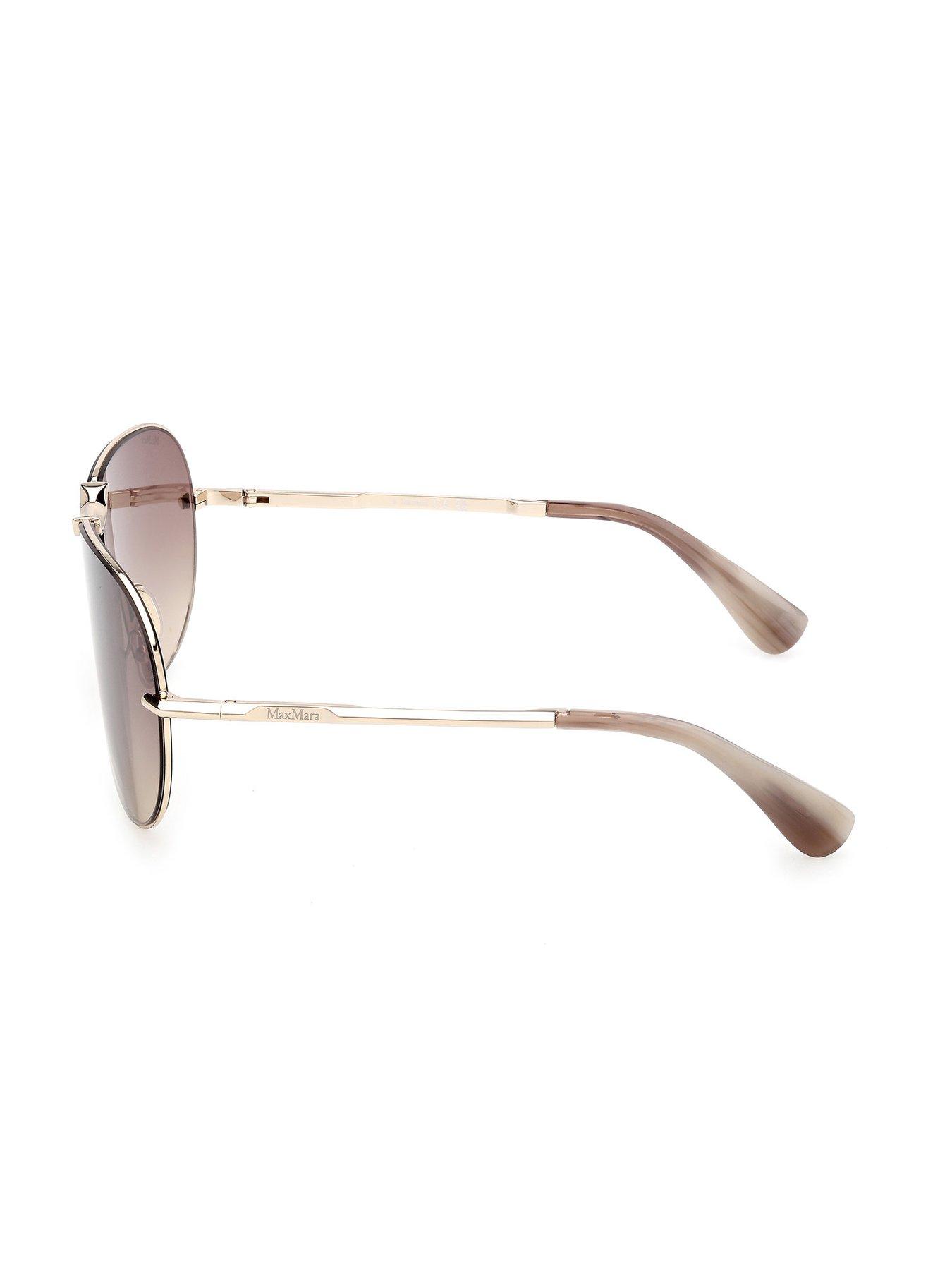  image of max-mara-miller-2-pilot-sunglasses-gold