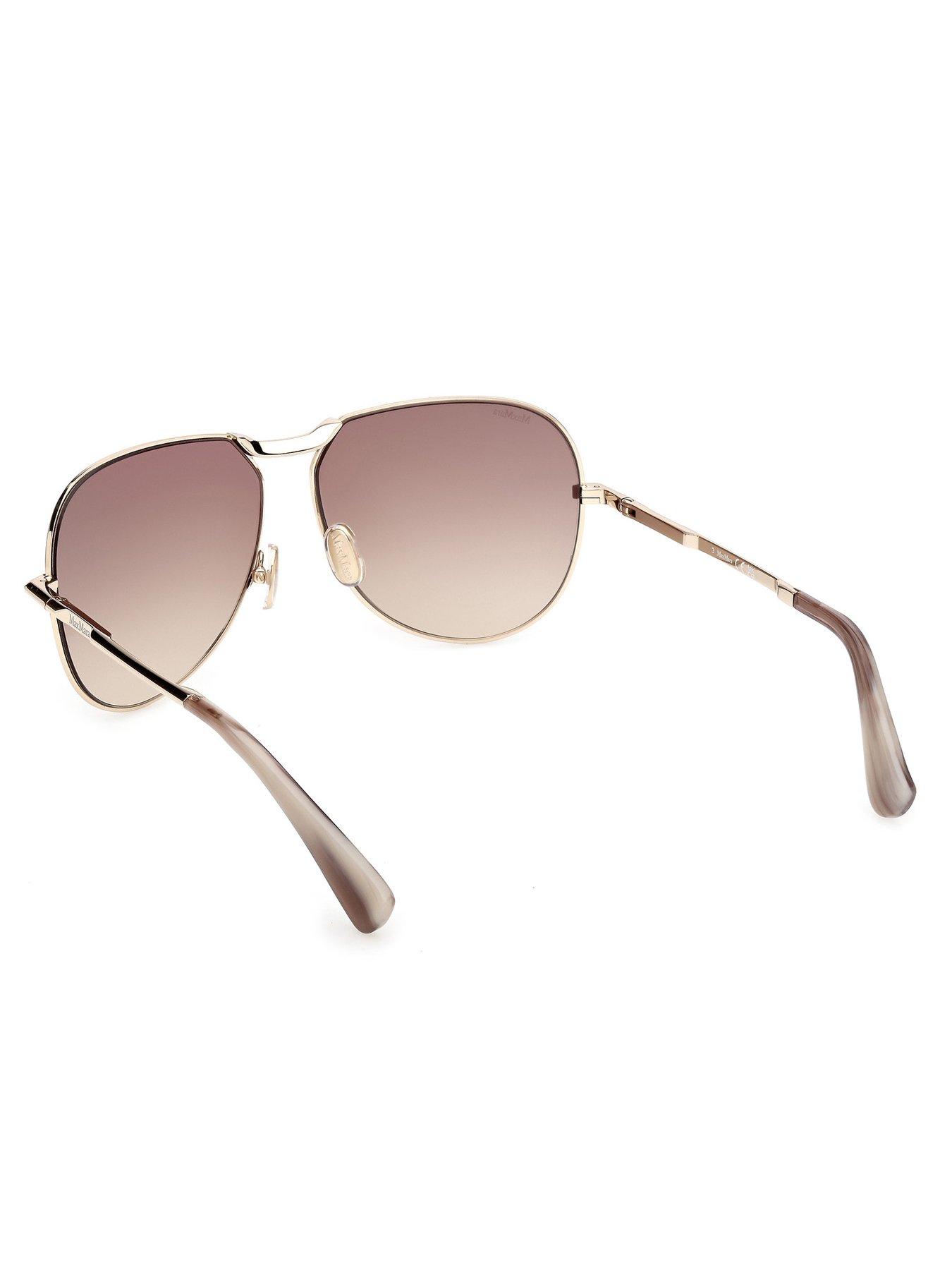  image of max-mara-miller-2-pilot-sunglasses-gold