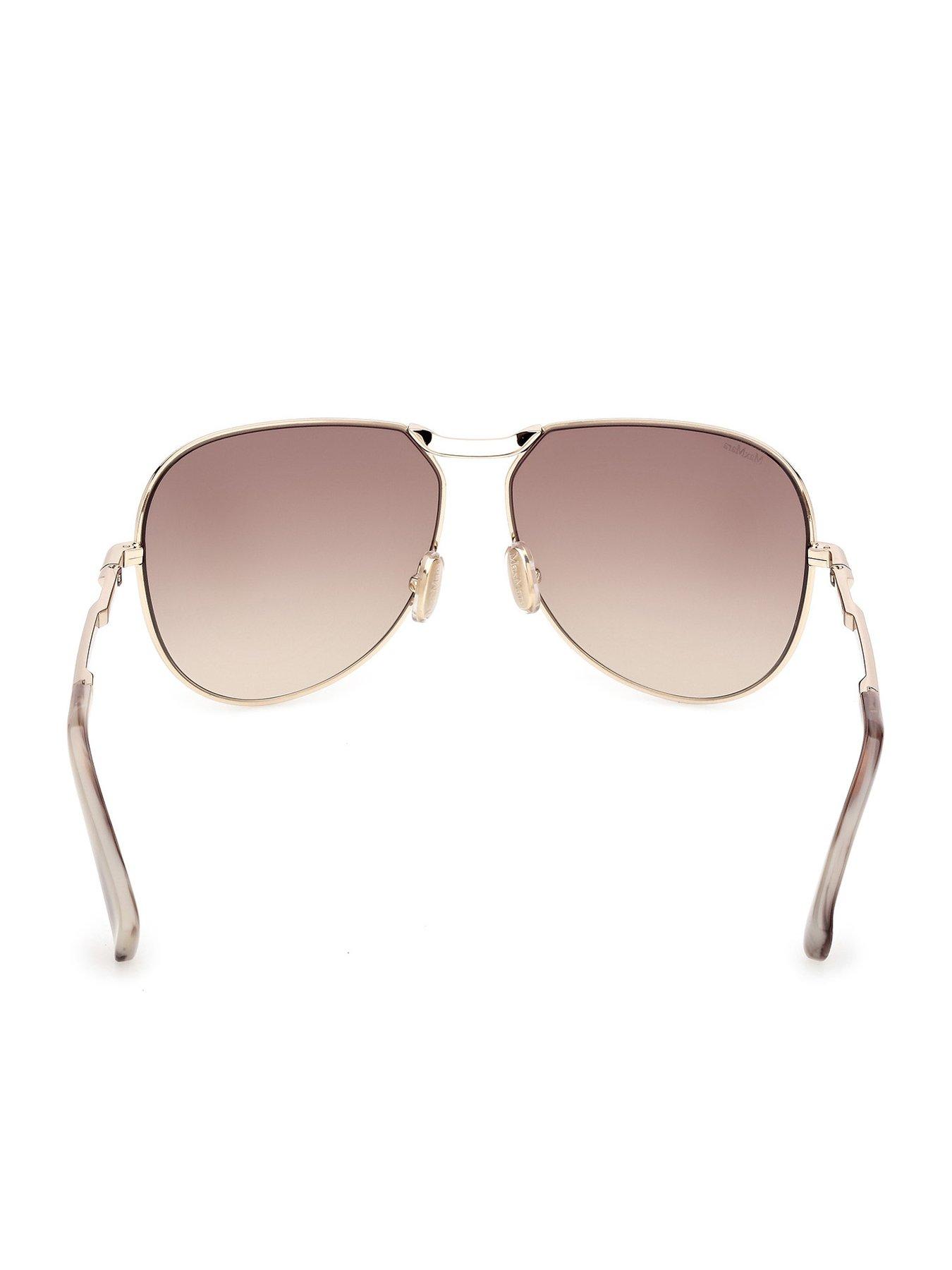  image of max-mara-miller-2-pilot-sunglasses-gold