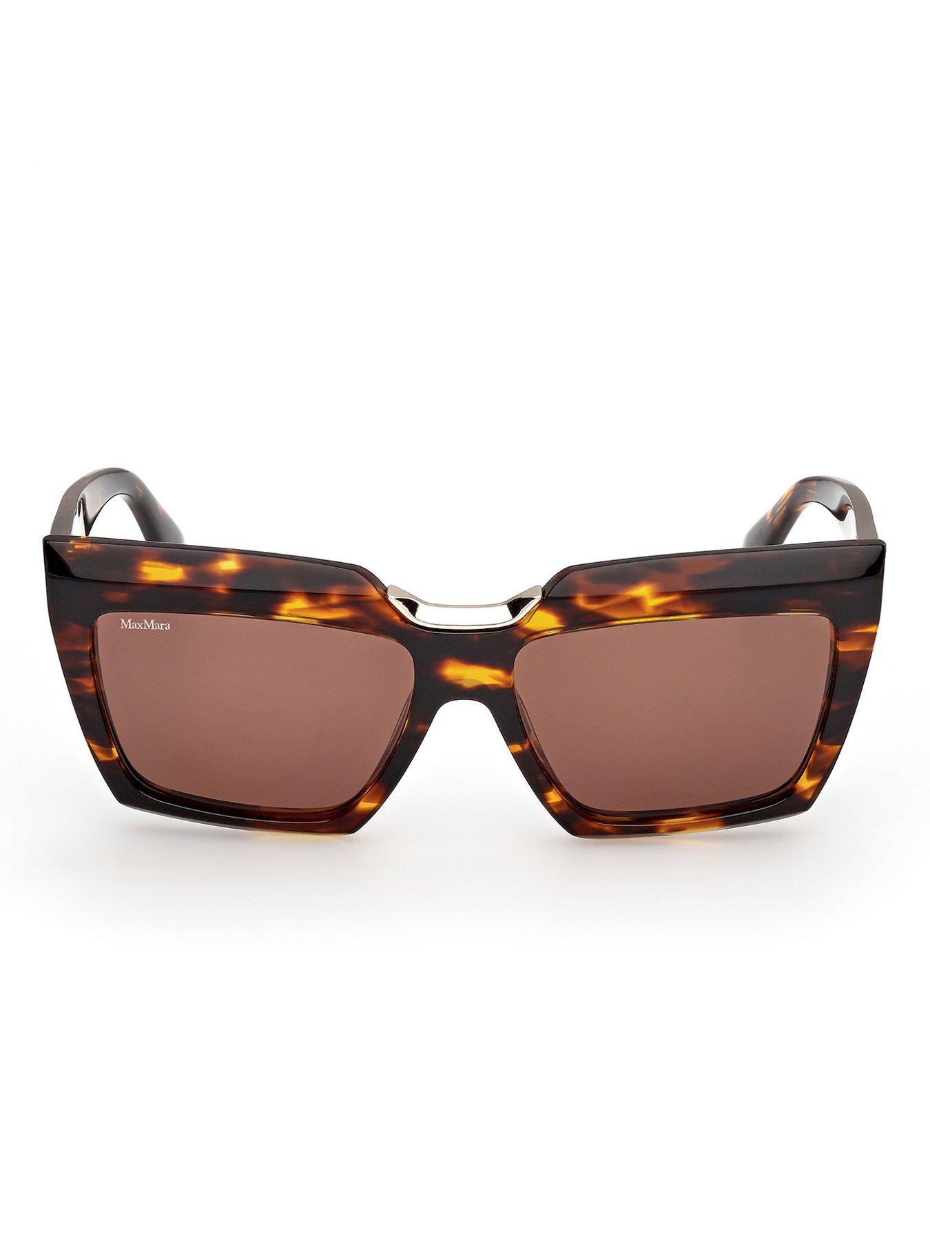 Image 5 of 6 of Max Mara Spark 7 Rectangular Sunglasses - Dark Havana