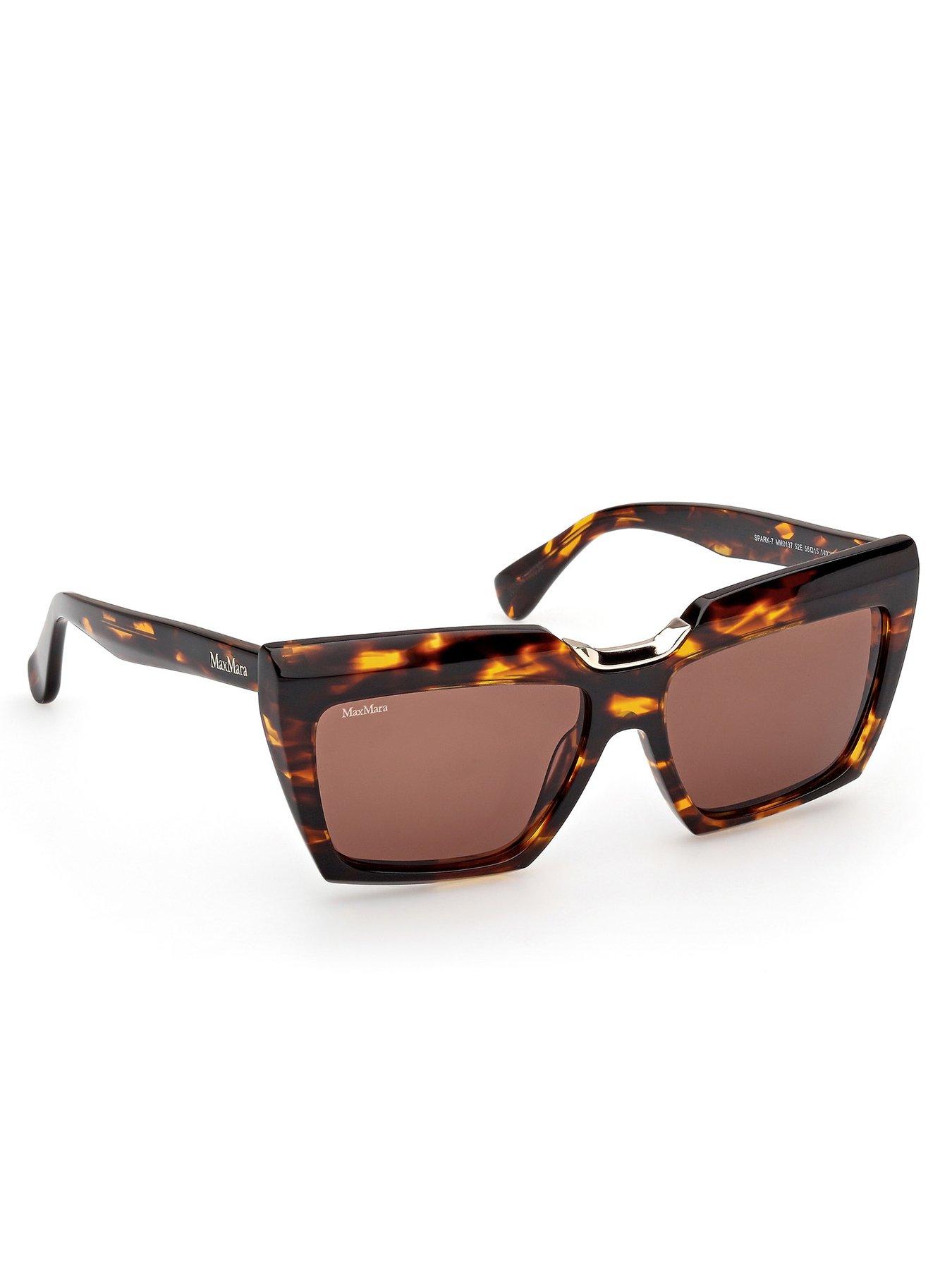 Image 6 of 6 of Max Mara Spark 7 Rectangular Sunglasses - Dark Havana