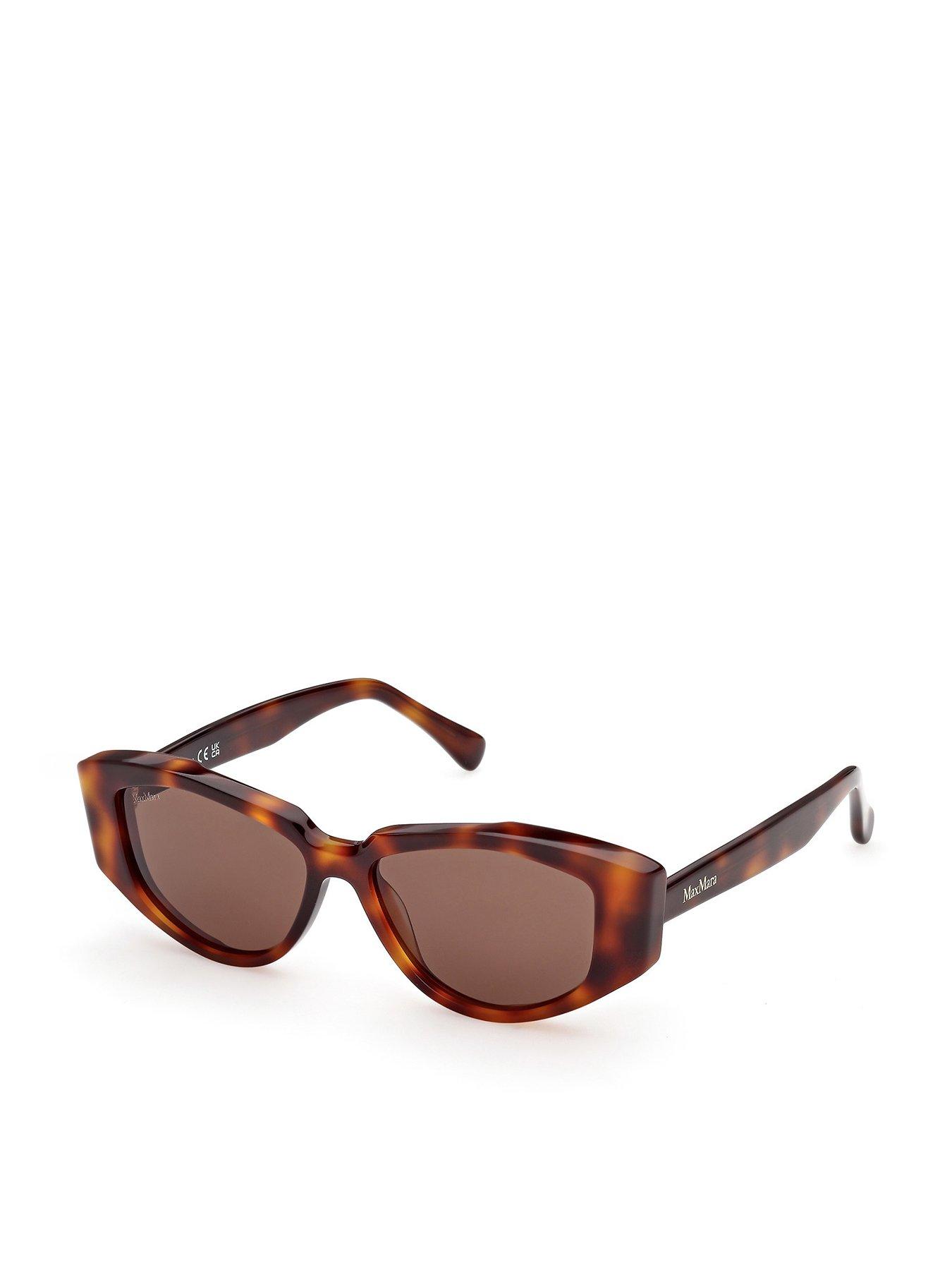 Max Mara Lee Round Sunglasses - Dark Havana