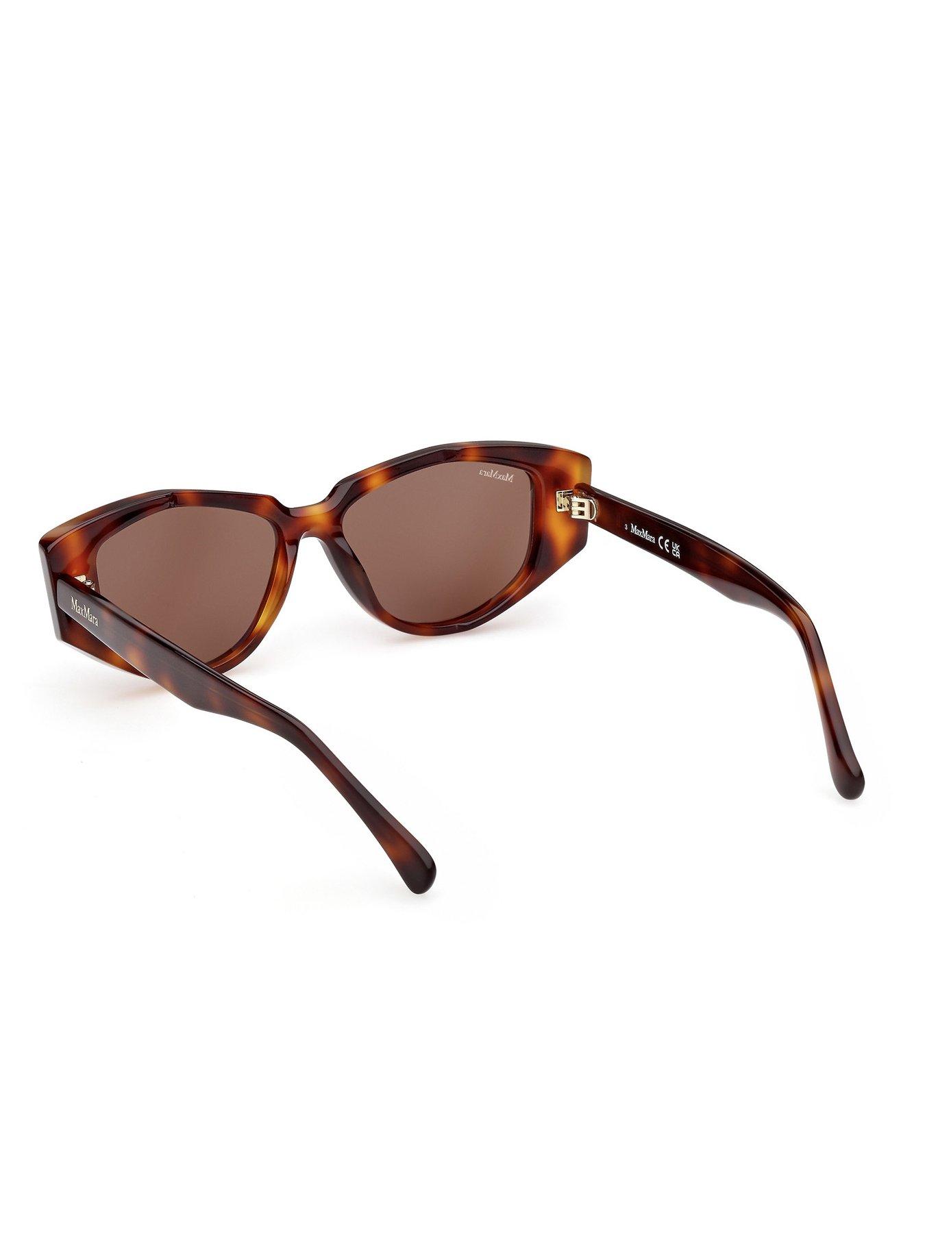 Image 3 of 6 of Max Mara Lee Round Sunglasses - Dark Havana