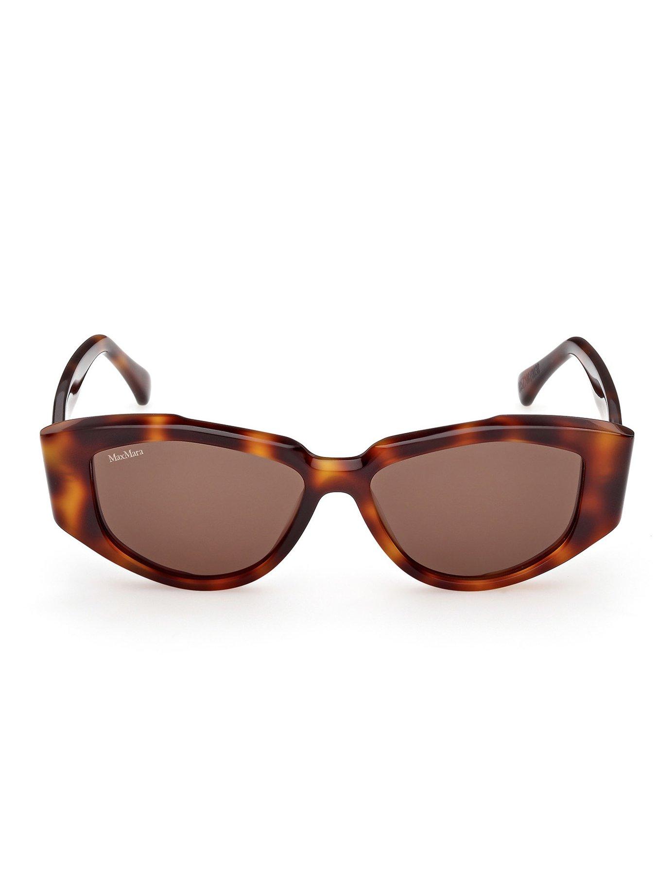 Image 5 of 6 of Max Mara Lee Round Sunglasses - Dark Havana