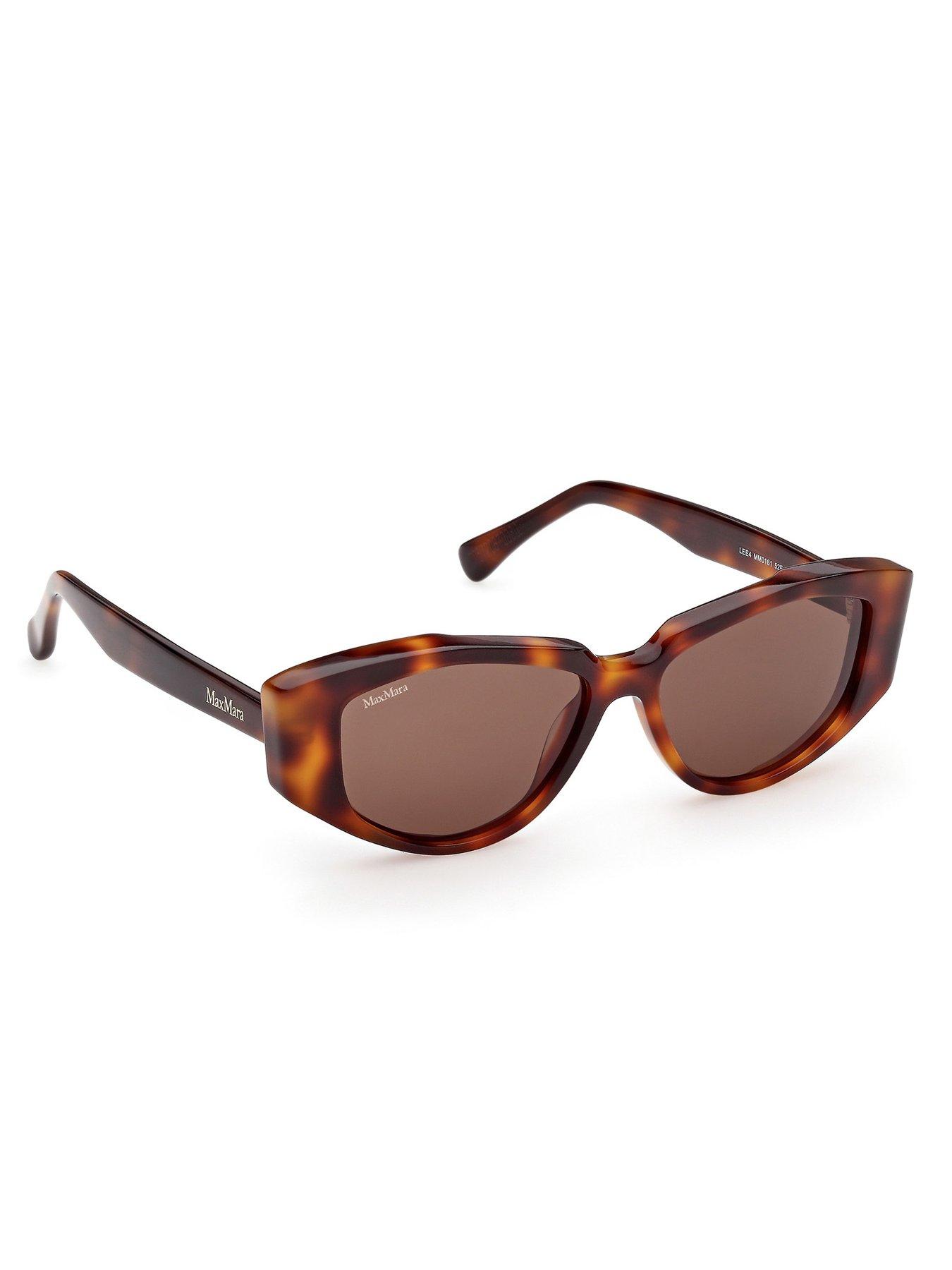 Image 6 of 6 of Max Mara Lee Round Sunglasses - Dark Havana