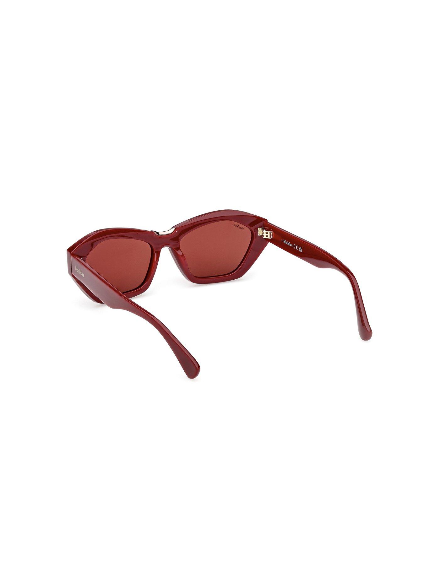  image of max-mara-kate-geometric-sunglasses-shiny-bordeaux