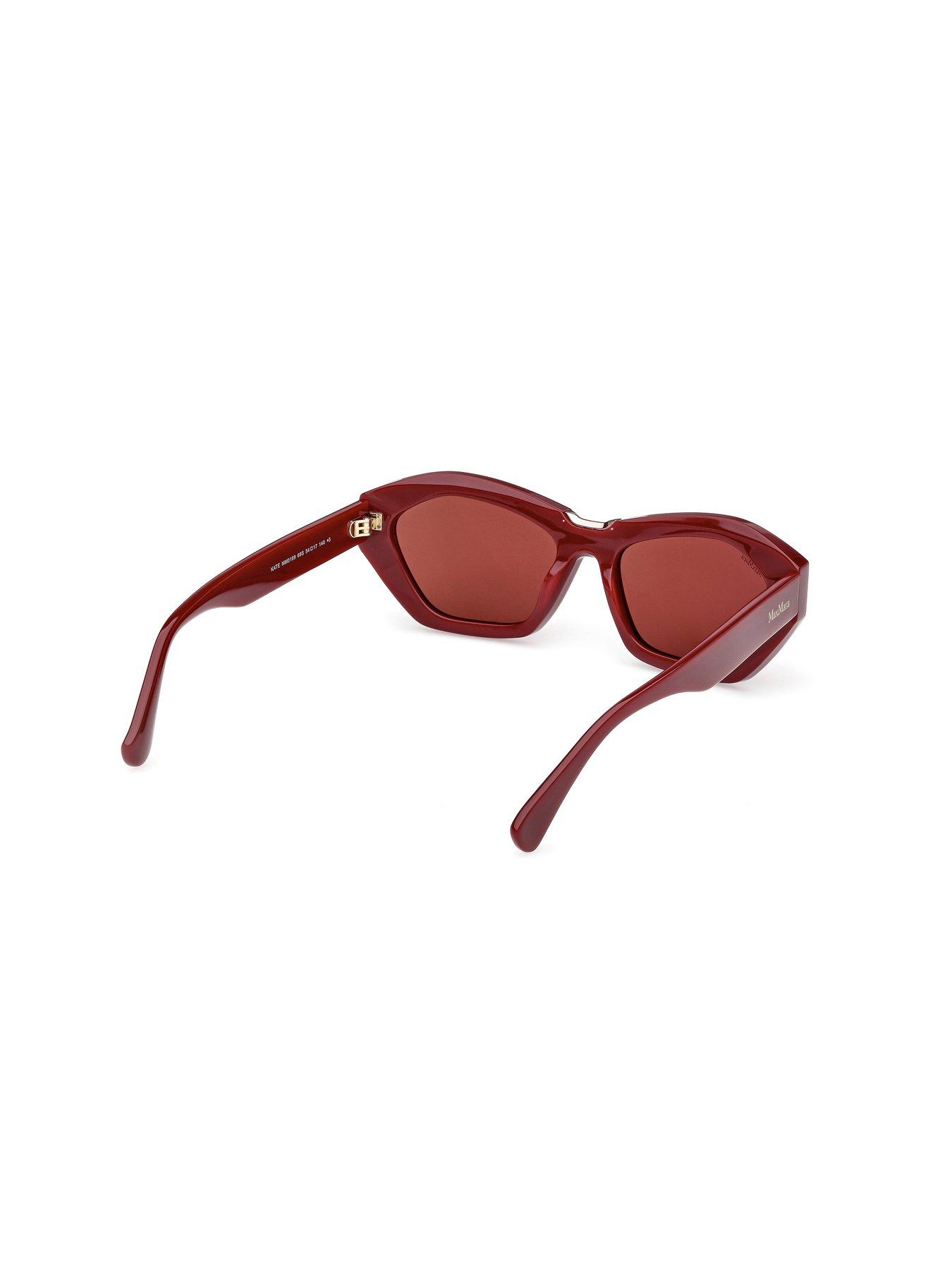  image of max-mara-kate-geometric-sunglasses-shiny-bordeaux