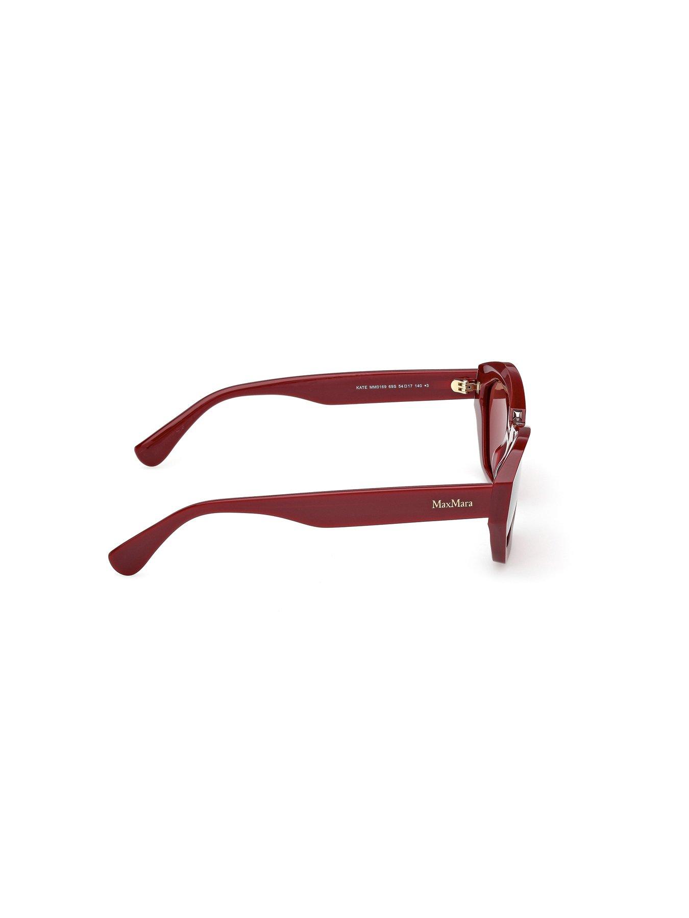  image of max-mara-kate-geometric-sunglasses-shiny-bordeaux