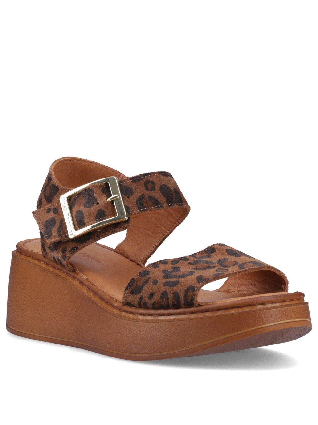 Image 2 of 5 of Hush Puppies Beatrix Wedge Sandal-leopard/tan
