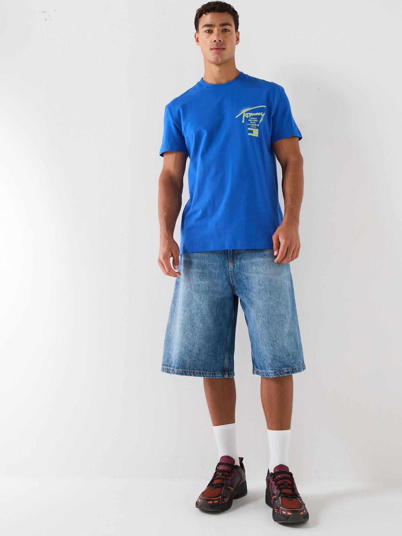 Image 3 of 6 of Tommy Jeans Theo Baggy Shorts - Blue
