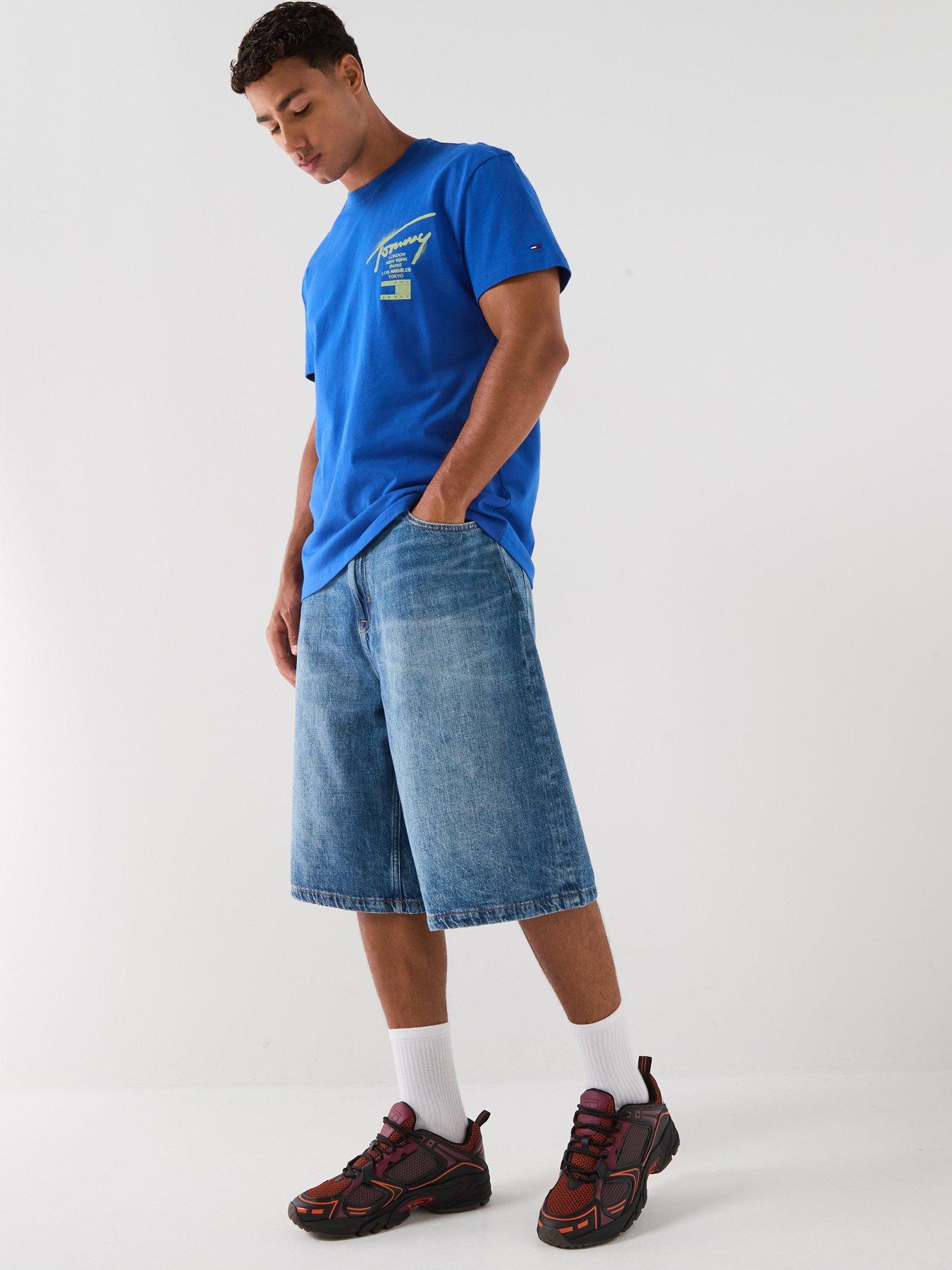 Image 6 of 6 of Tommy Jeans Theo Baggy Shorts - Blue
