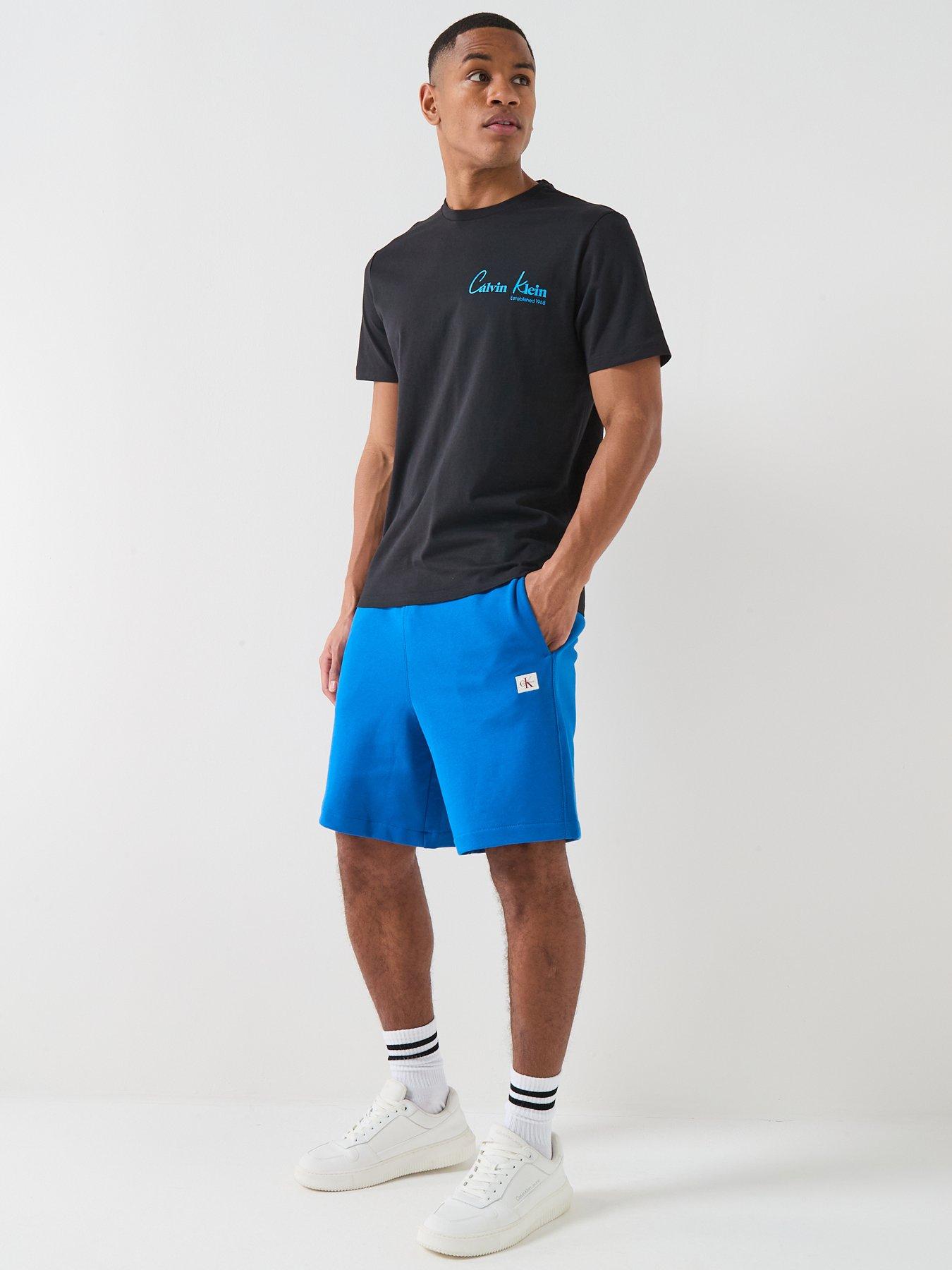  image of calvin-klein-jeans-back-graphic-script-t-shirt-black