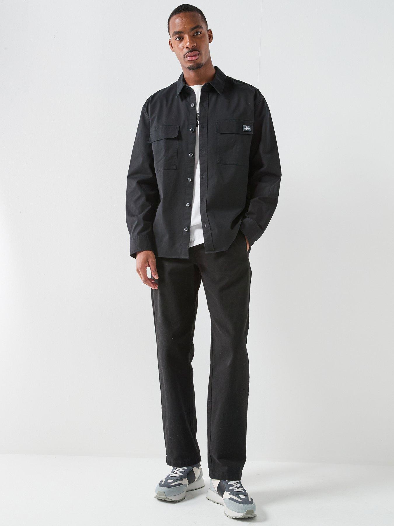 Image 3 of 6 of Calvin Klein Jeans Utility Relaxed Overshirt - Black