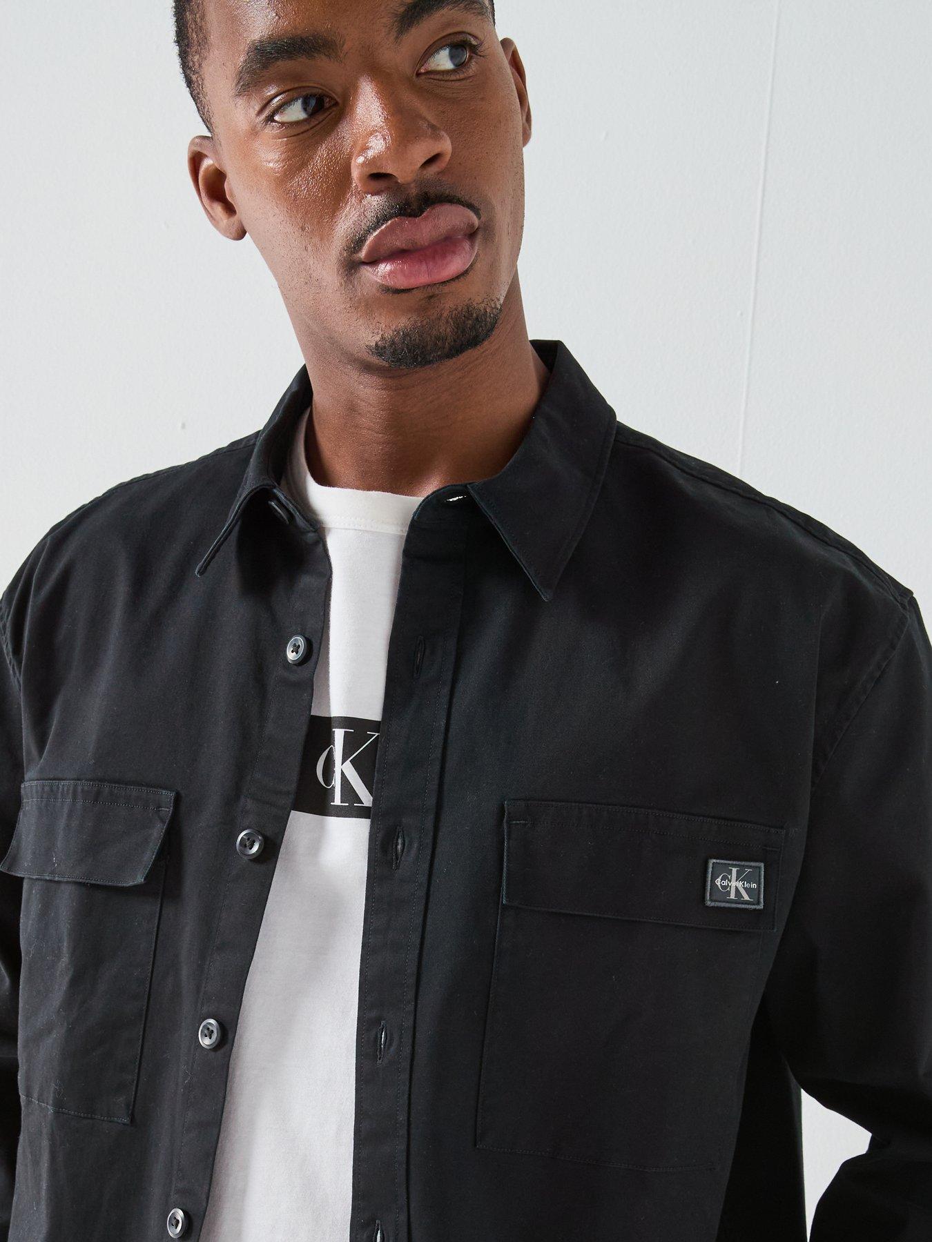 Image 5 of 6 of Calvin Klein Jeans Utility Relaxed Overshirt - Black