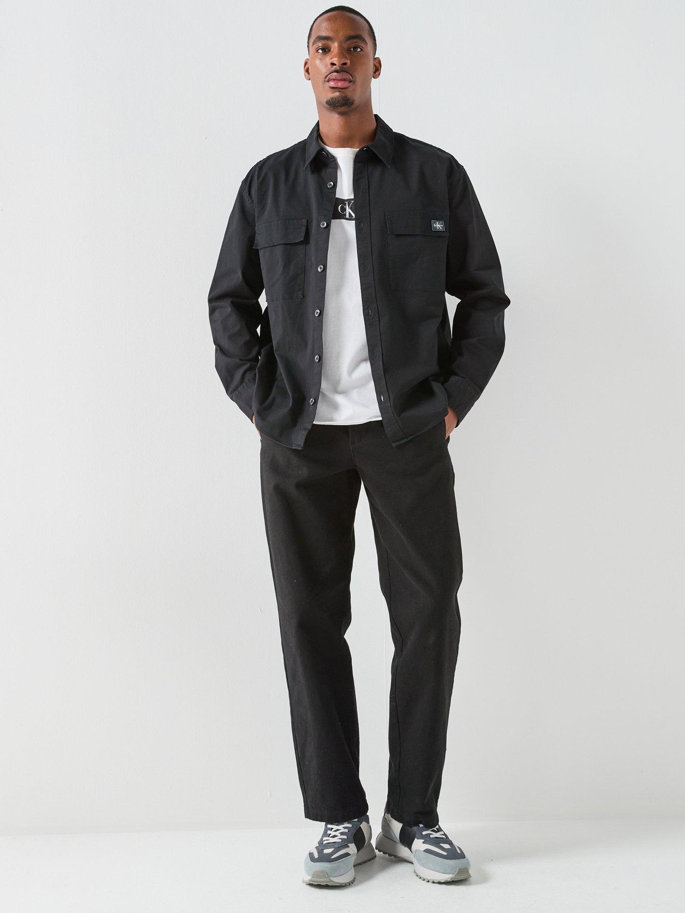 Image 6 of 6 of Calvin Klein Jeans Utility Relaxed Overshirt - Black