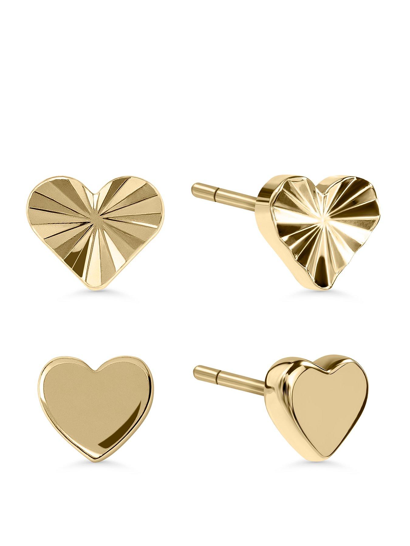 radley-18ct-gold-plated-textured-heart-twinpack-earrings