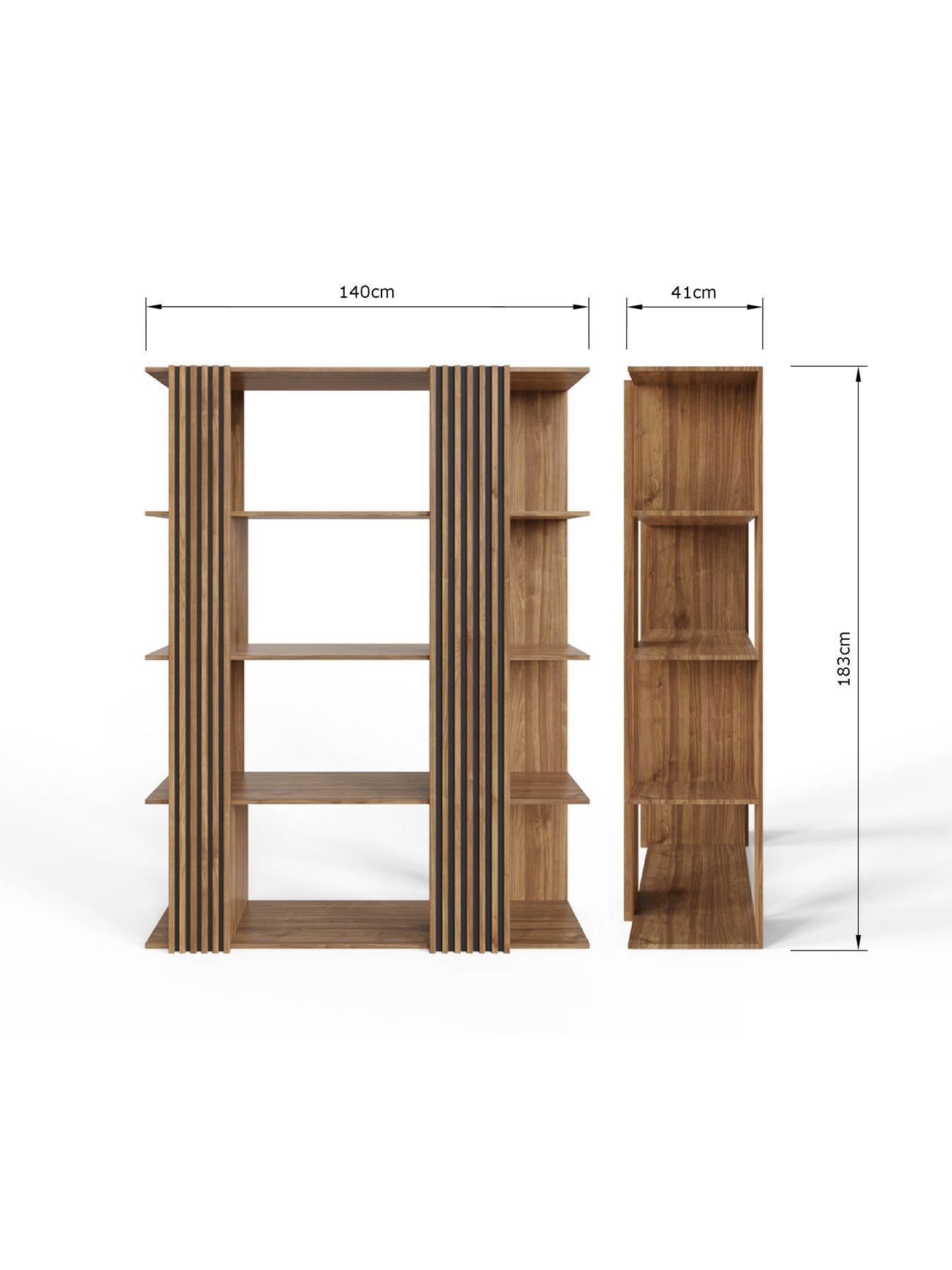 Image 7 of 7 of GFW Rowen Bookshelf Display Unit - Oak/Black -&nbsp;FSC&reg; Certified